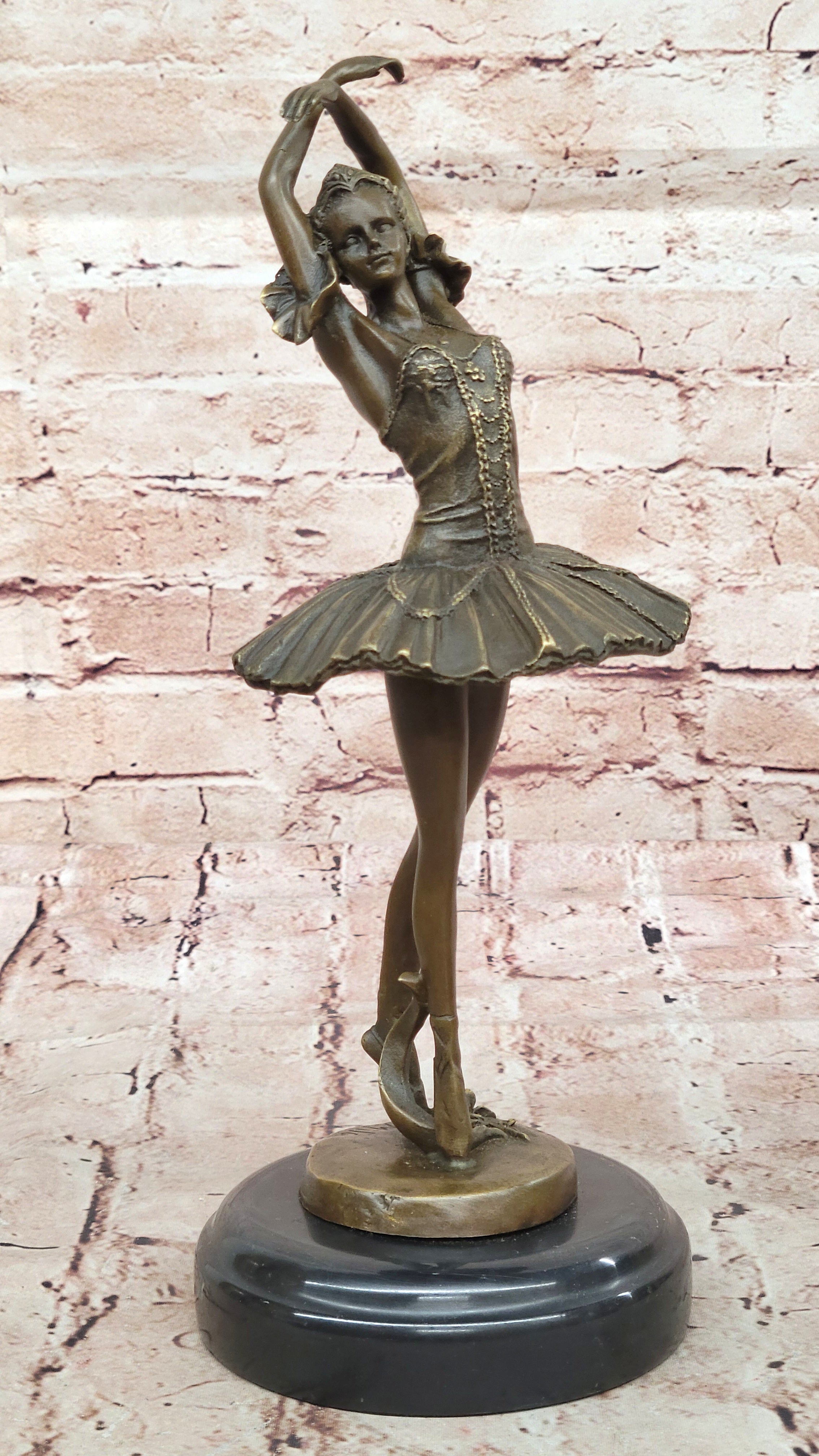 Bronze Handcrafted Art Sculpture Prima Ballerina Dancer Ballet Statue Metal