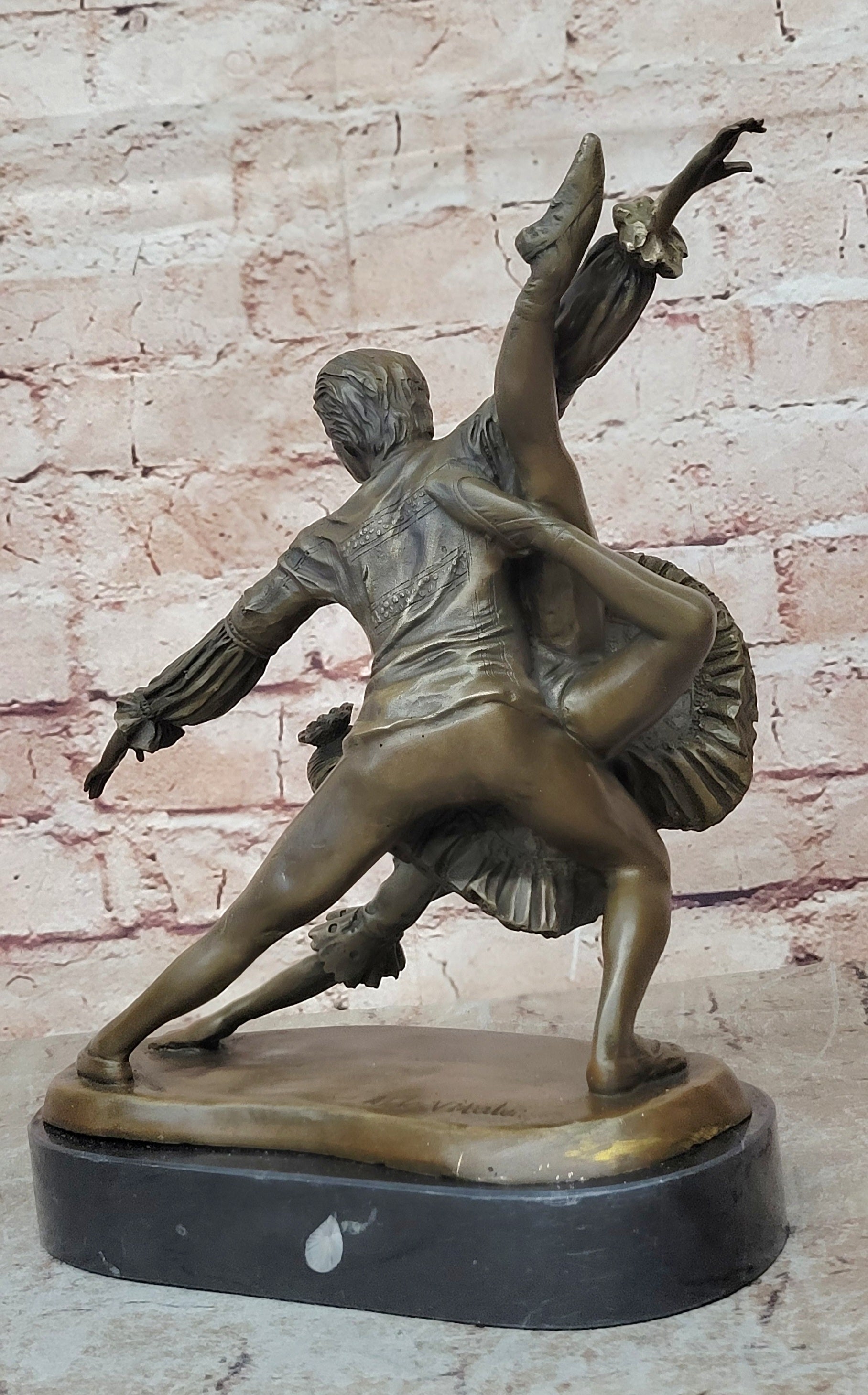 Amazing Original Bronze Sculpture By Aldo Vitaleh. Two Ballet Dancers. Signed. Artwork