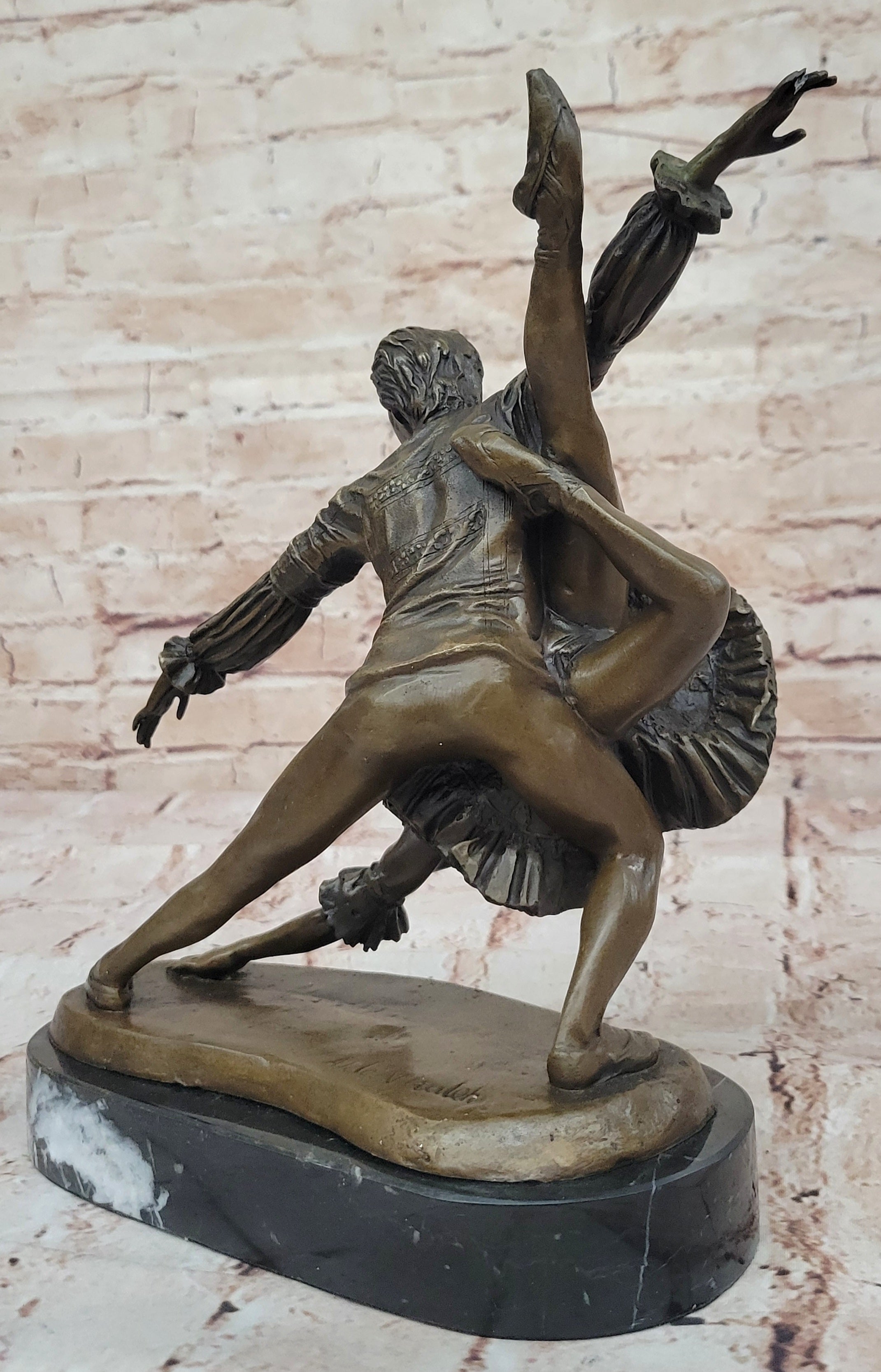Amazing Original Bronze Sculpture By Aldo Vitaleh. Two Ballet Dancers. Signed. Artwork