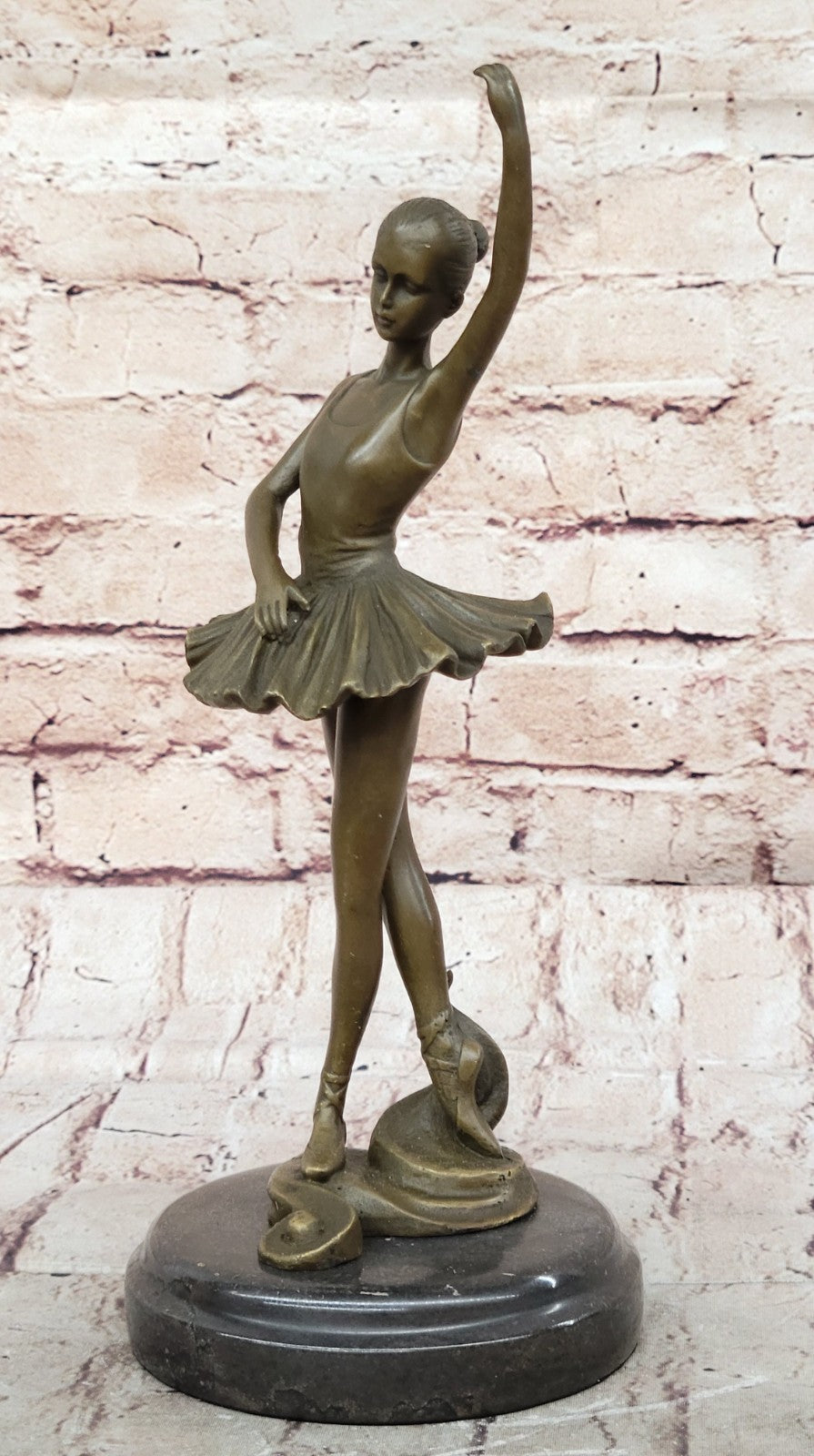 Art Deco Bronze Ballerina Ballet Statue Sculpture Abstract Artwork Mid century