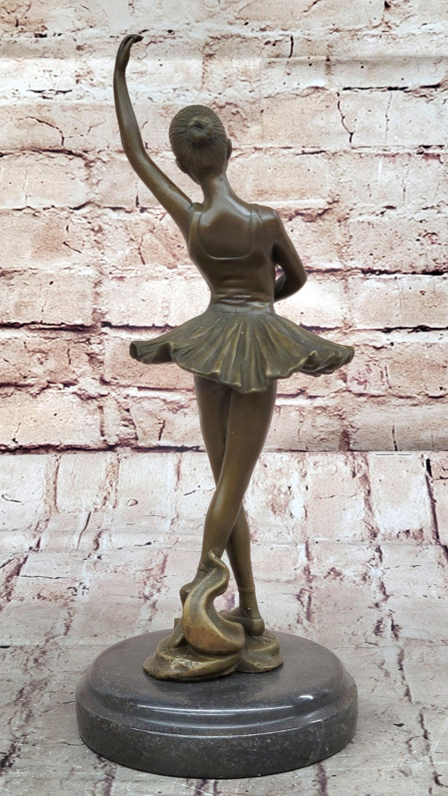 Art Deco Bronze Ballerina Ballet Statue Sculpture Abstract Artwork Mid century