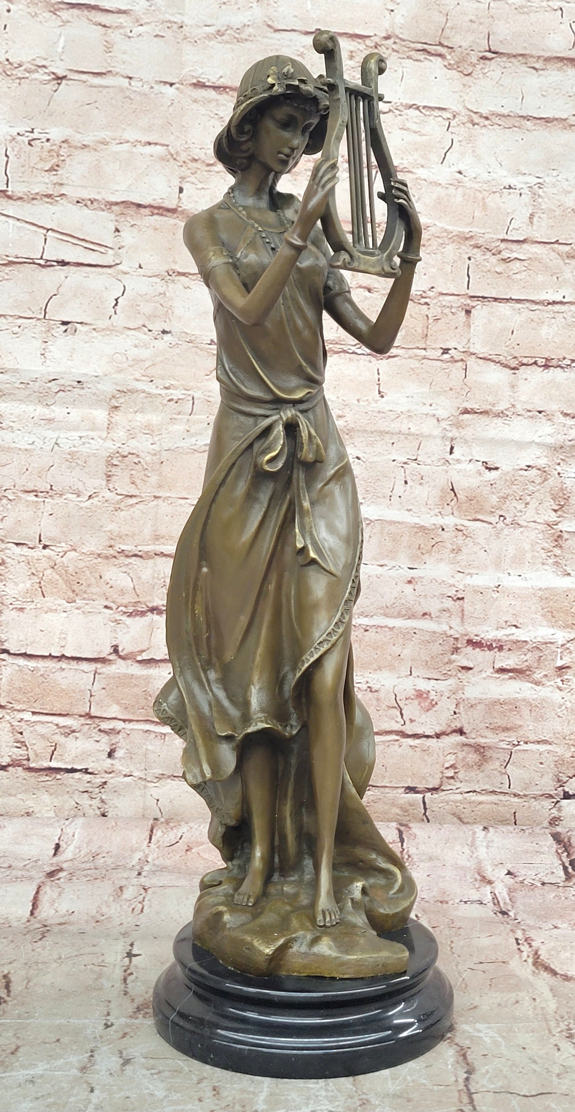 Signed Original Artwork by French Artist Jean Patoue 100% Solid Bronze Statue