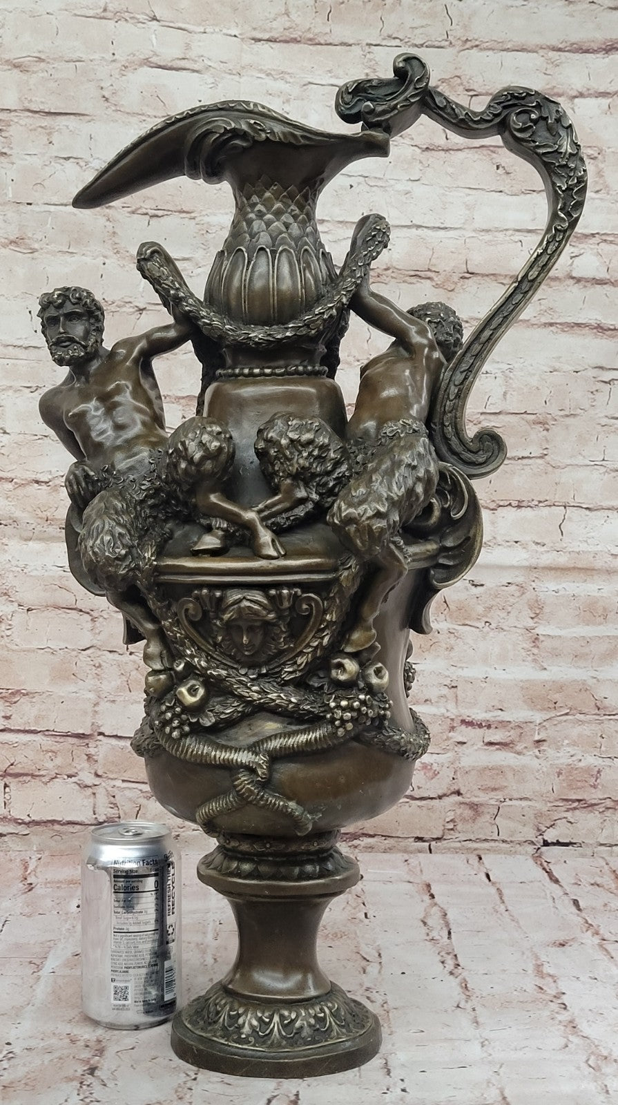 Hand Made Massive Centerpiece Museum Quality Two Centaur Bronze Sculpture