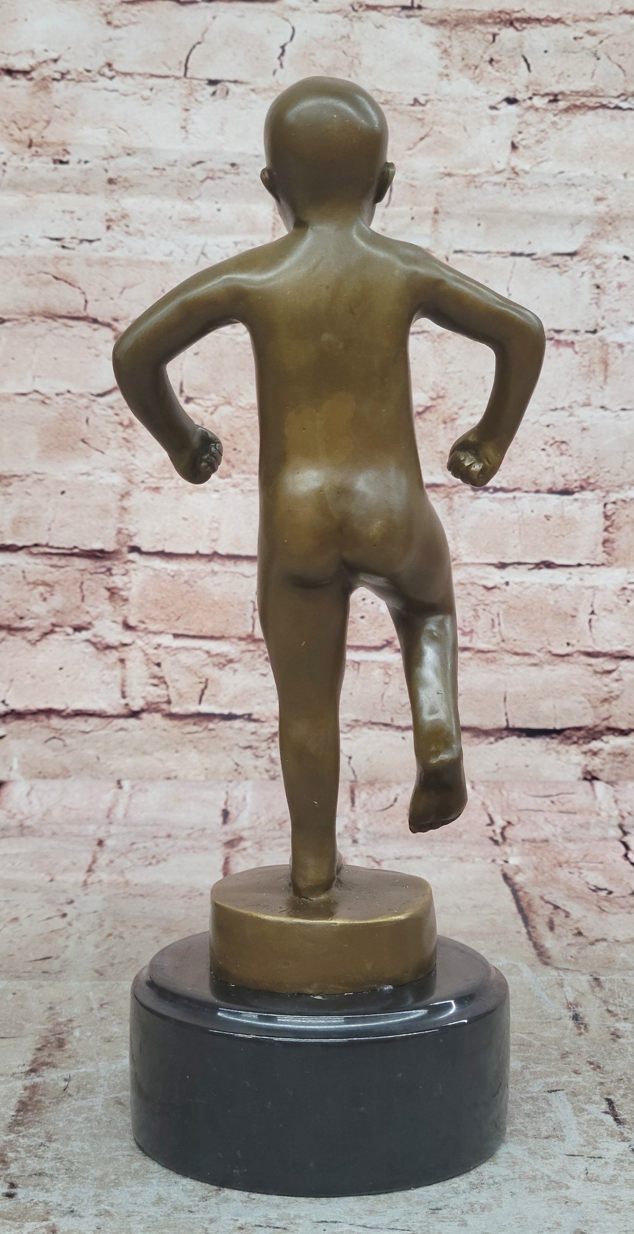 Art Deco Hand Made Baby crying Bronze sculpture by Lost wax Method Statue DEAL