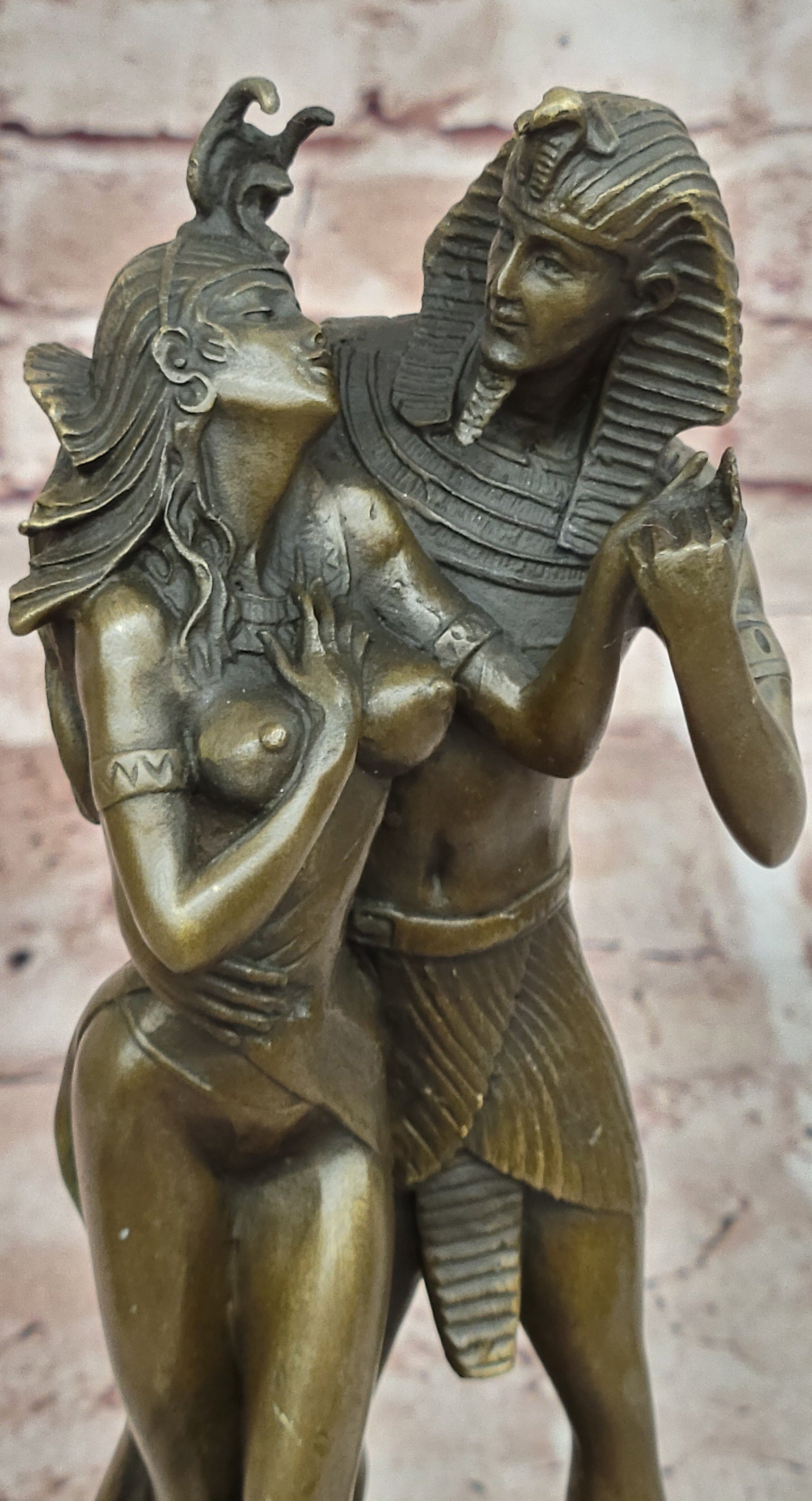 Beautiful Egyptian Queen Nefertiti Feron Egypt king Bronze Statue Figure Nude