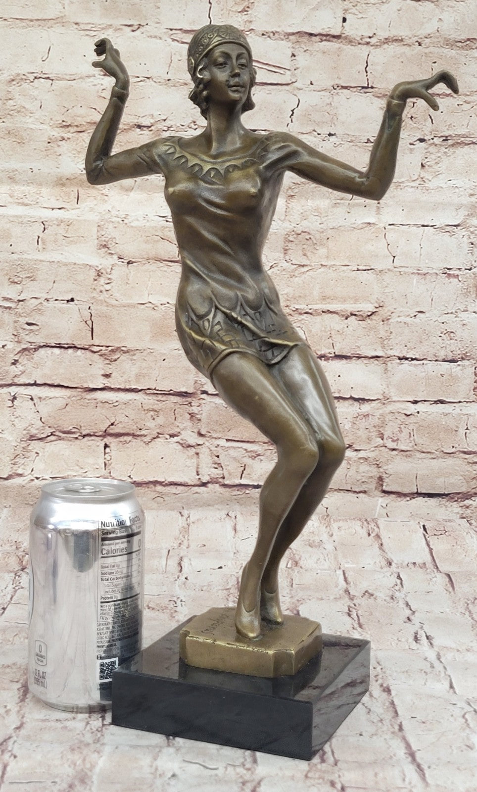 Art Deco Bronze Woman SIGNED Chiparus Museum Quality on Marble base