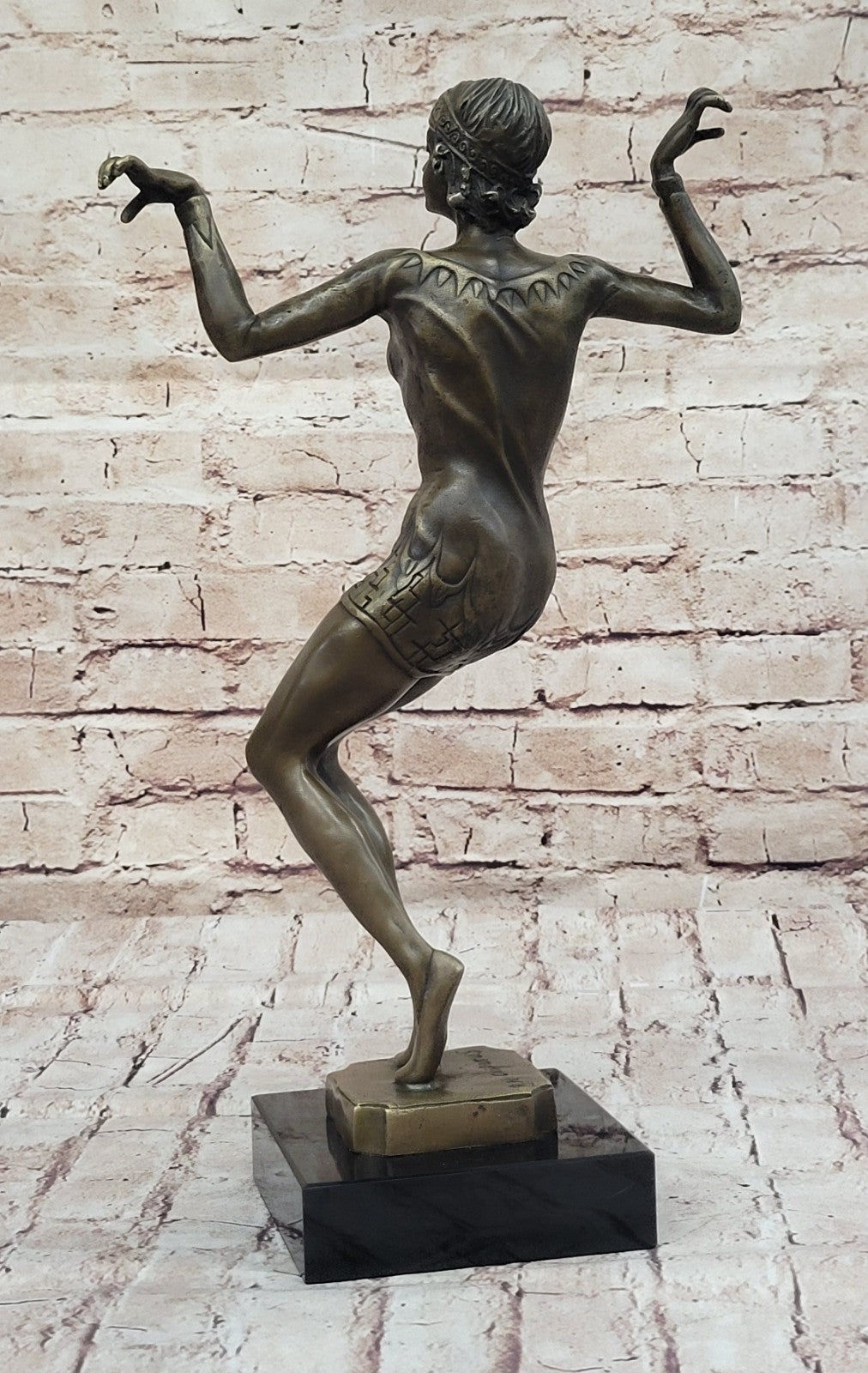 Art Deco Bronze Woman SIGNED Chiparus Museum Quality on Marble base
