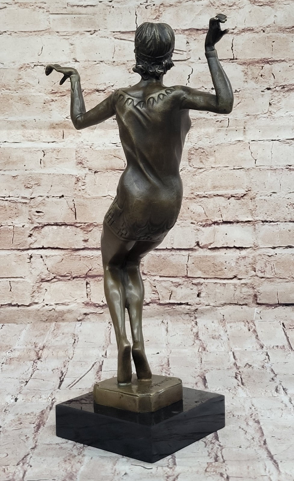 Art Deco Bronze Woman SIGNED Chiparus Museum Quality on Marble base
