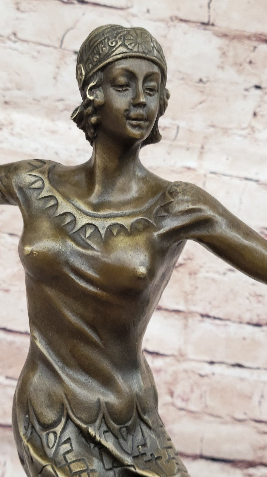 Art Deco Bronze Woman SIGNED Chiparus Museum Quality on Marble base