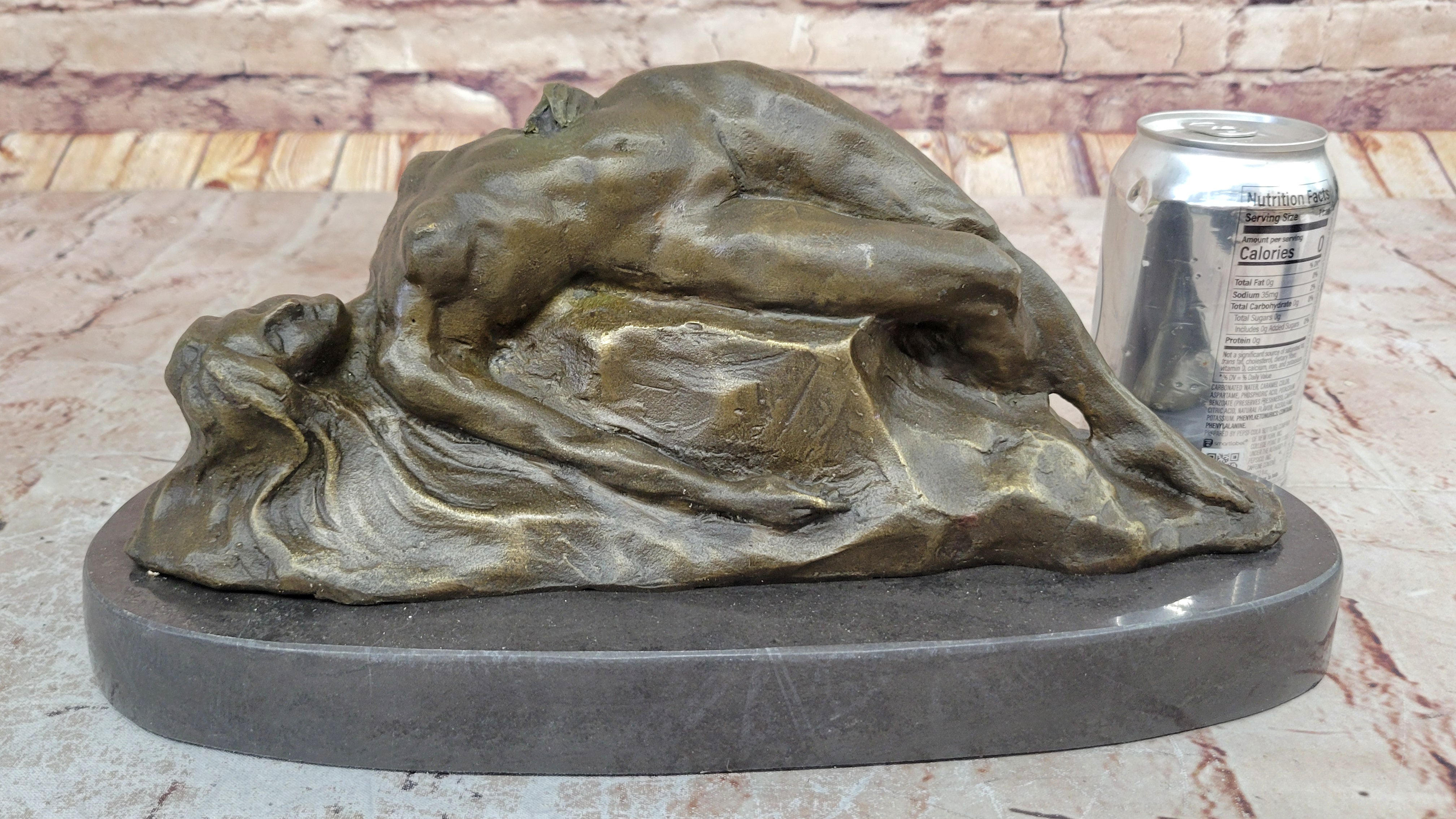 VINTAGE STYLE Modern ABSTRACT BRONZE Sculpture NUDE WOMAN ARTIST SIGNED