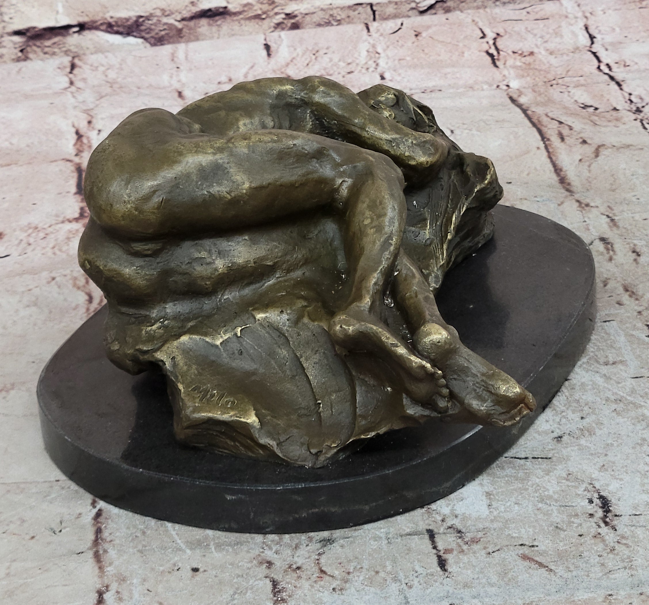 BRONZE NUDE WOMAN Girl Model Erotic Risque sculpture statue Figure Figurine