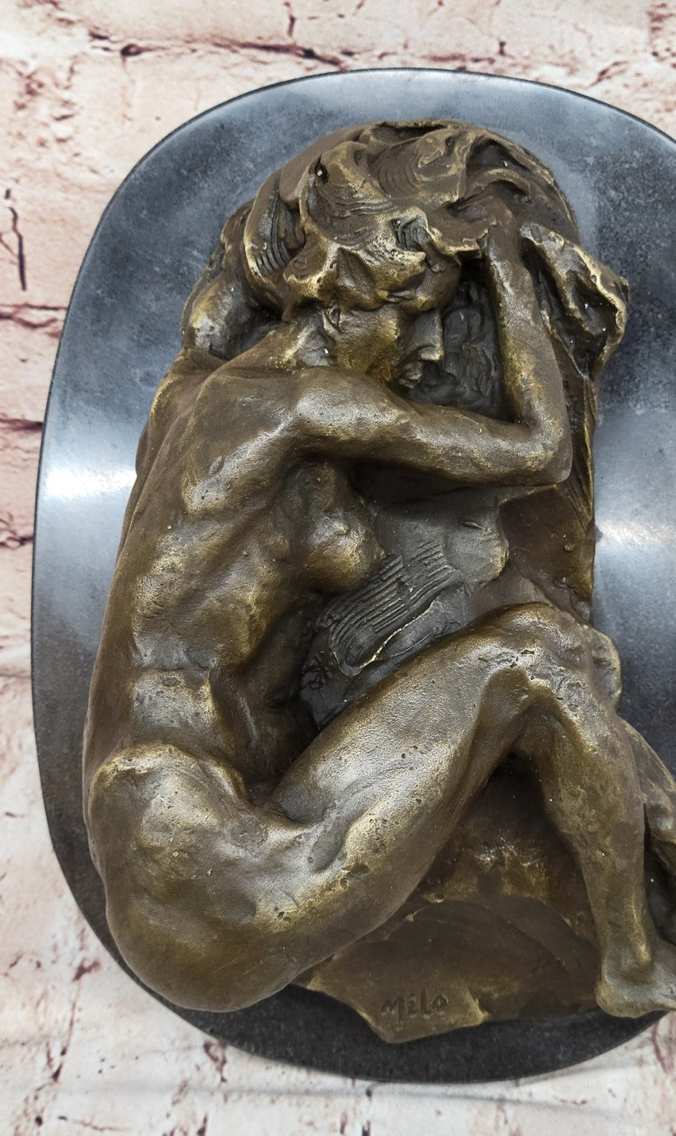 BRONZE NUDE WOMAN Girl Model Erotic Risque sculpture statue Figure Figurine