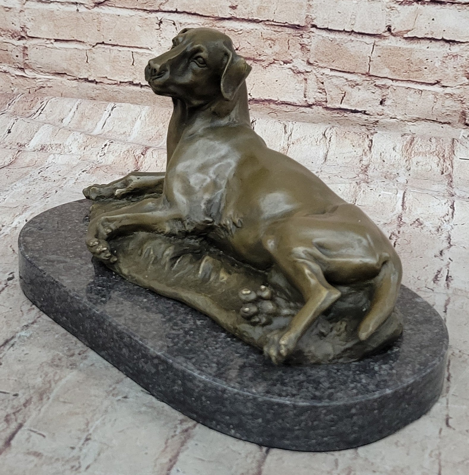 PUPPY GOLDEN RETRIEVER DOG BRONZE STATUE GARDEN/BACKYARD SCULPTURE FIGURINE SALE