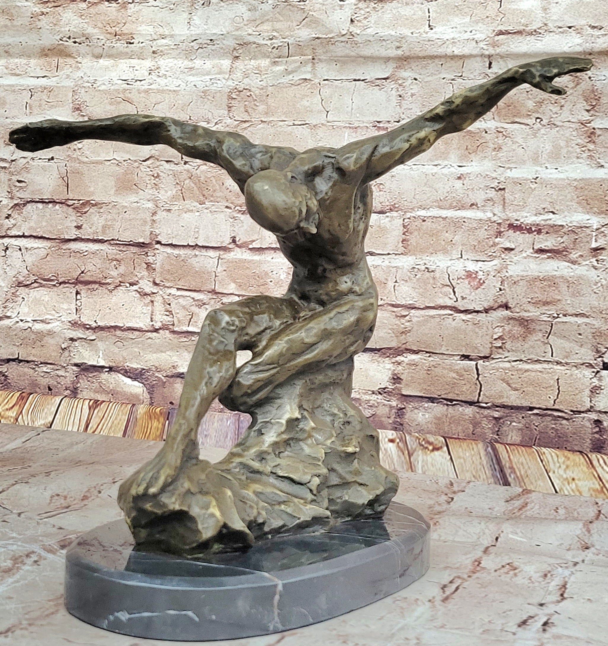 Handcrafted bronze sculpture SALE Man Hotcast Pure Abstract Large Beautiful