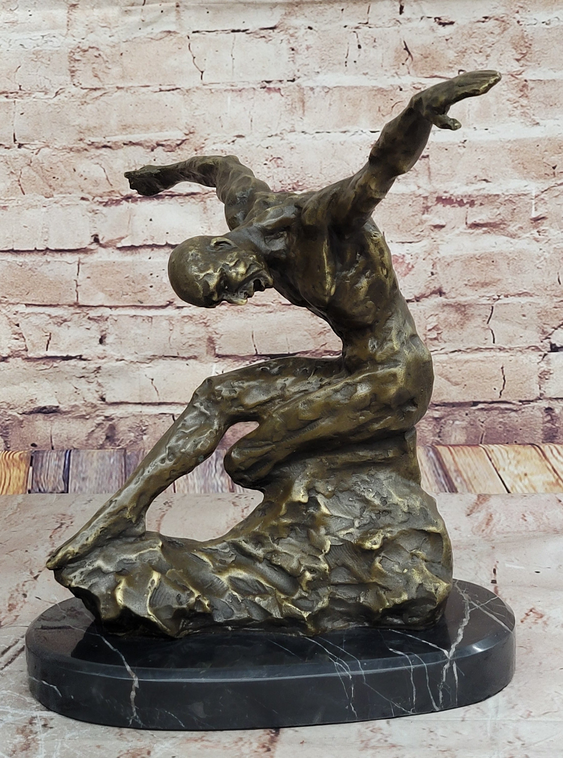 Handcrafted bronze sculpture SALE Man Hotcast Pure Abstract Large Beautiful