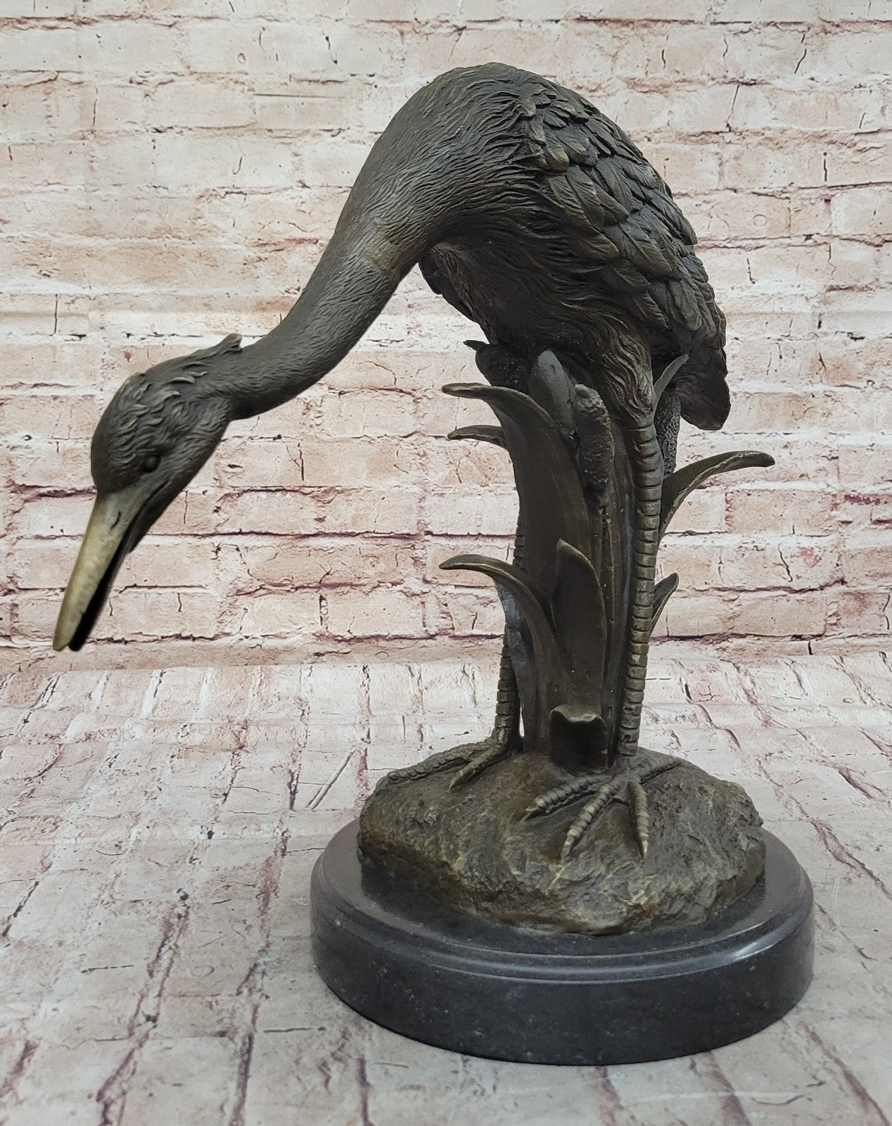 Handcrafted bronze sculpture SALE Mars Crane Backyard Indoor/Outdoor Large