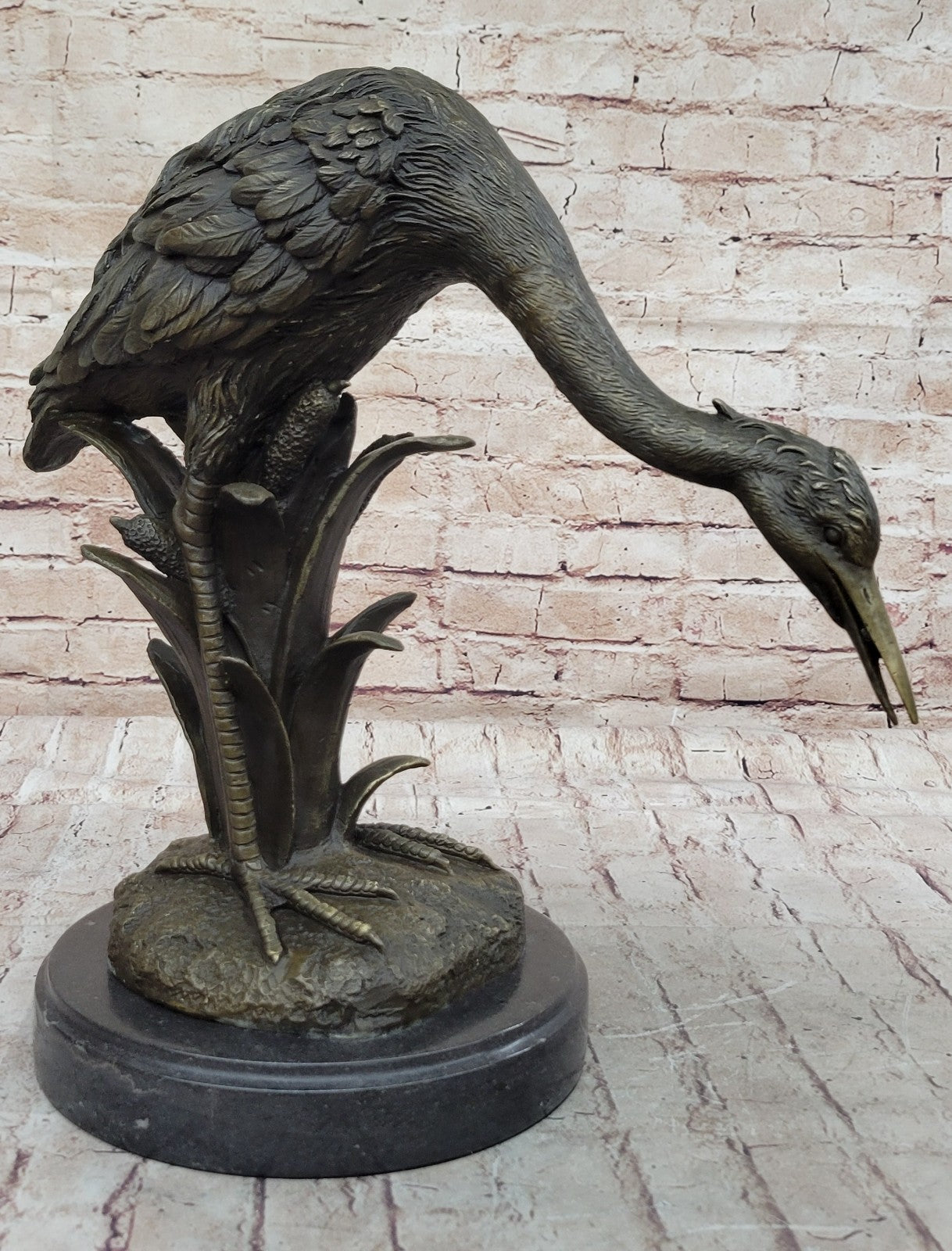 Handcrafted bronze sculpture SALE Mars Crane Backyard Indoor/Outdoor Large