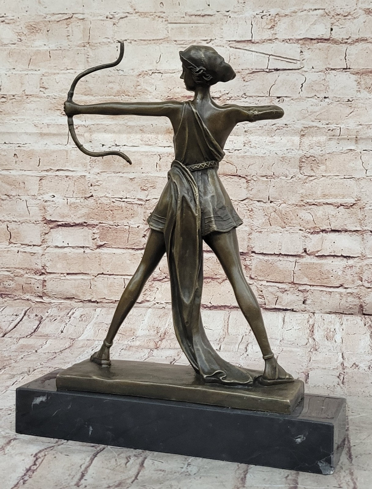 Handcrafted bronze sculpture SALE Nemorensis Diana Faguays Le Signed Deco Figure