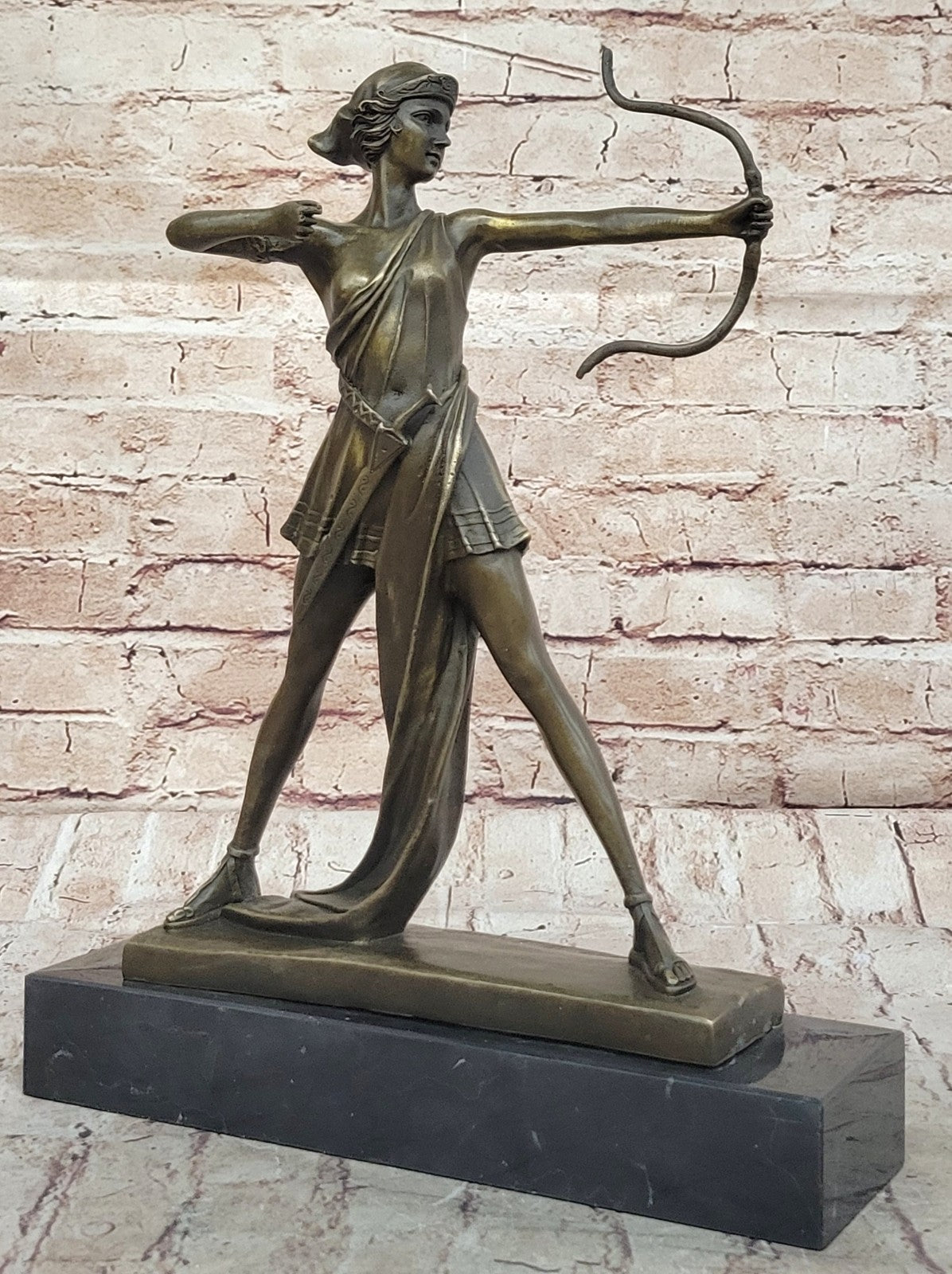 Handcrafted bronze sculpture SALE Nemorensis Diana Faguays Le Signed Deco Figure