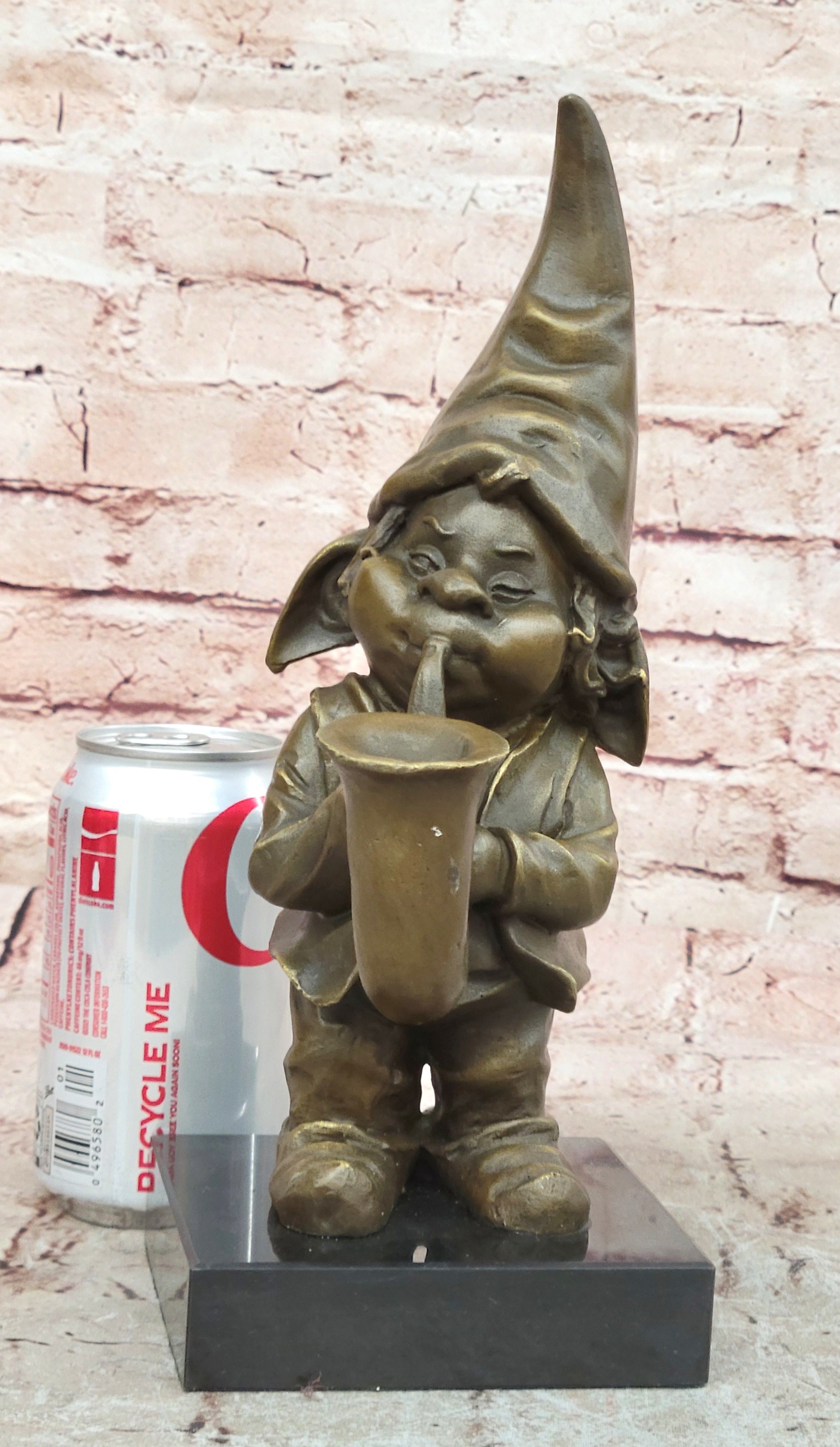 Handcrafted Detailed Signed Gnomes Made by Lost wax Method Bronze Statue GIFT