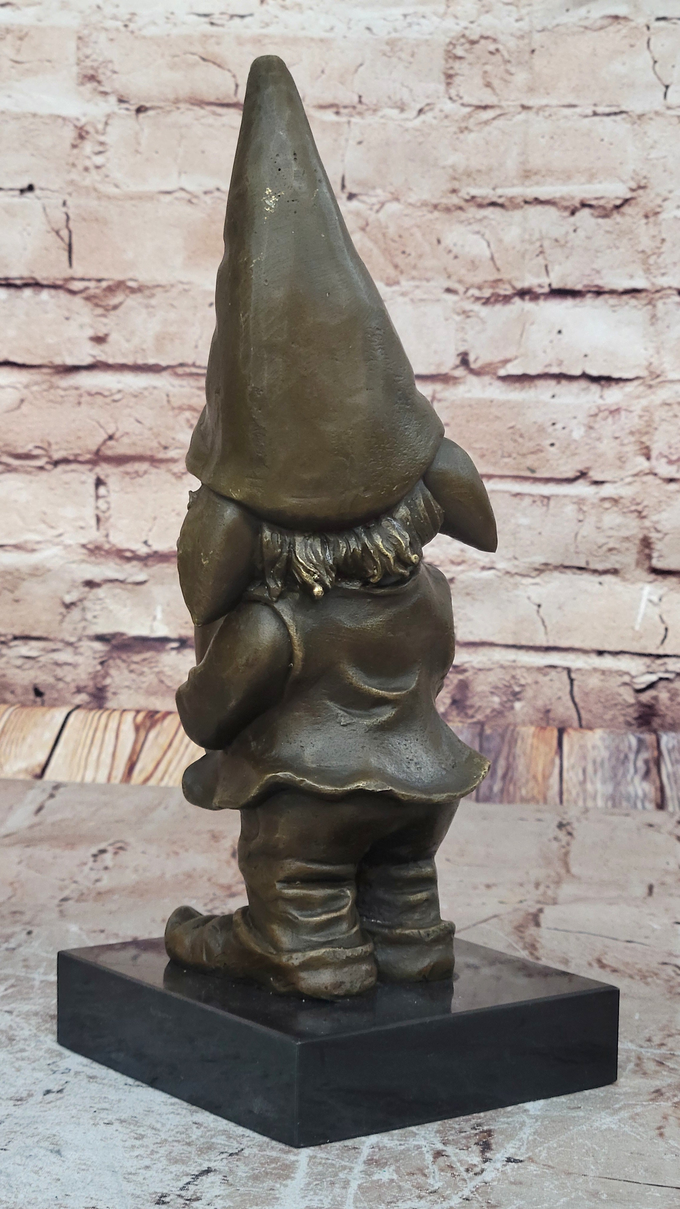 Handcrafted Detailed Signed Gnomes Made by Lost wax Method Bronze Statue GIFT