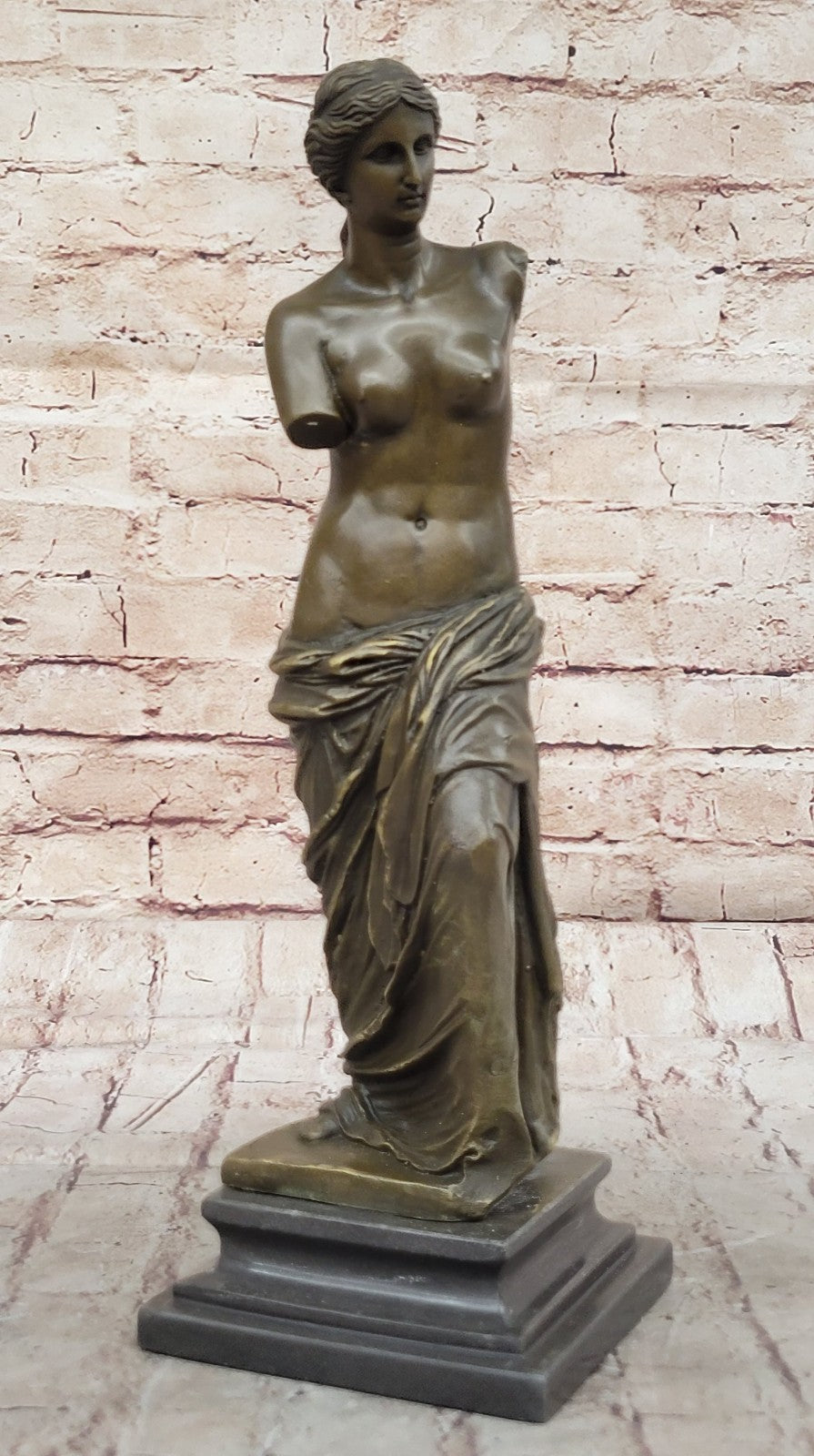Venetian Bronze Marble Base Venus de Milo/Greek Goddess Aphrodite Hand Made Sale