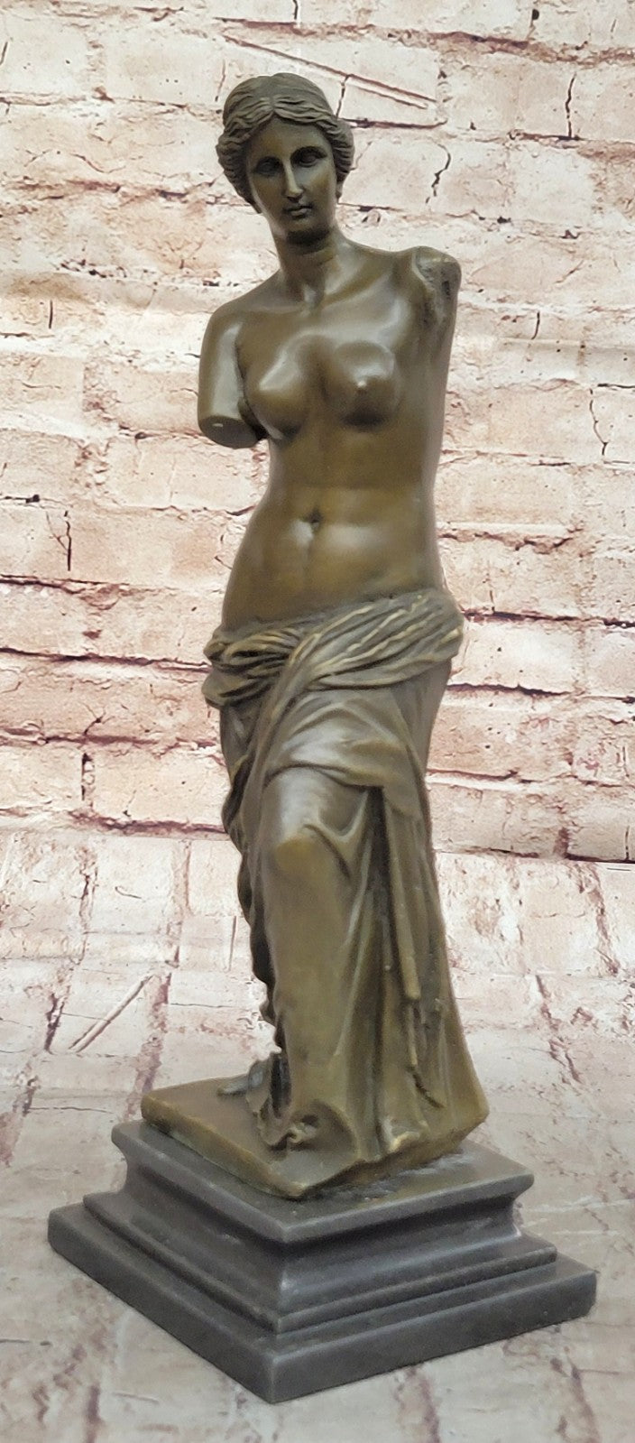 Venetian Bronze Marble Base Venus de Milo/Greek Goddess Aphrodite Hand Made Sale