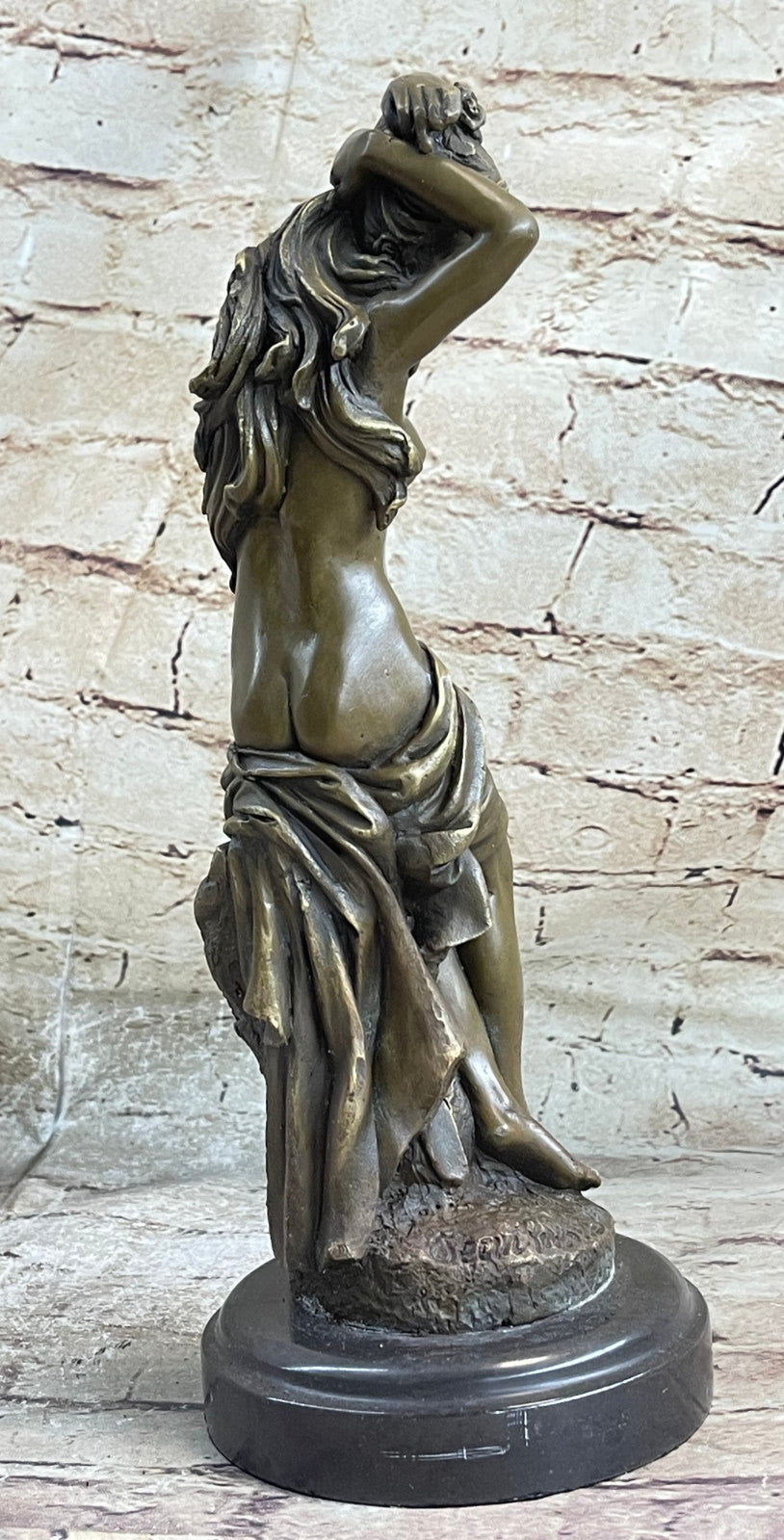 100% Solid Genuine Bronze Sculpture of Nude Woman Museum Quality Artwork Sale