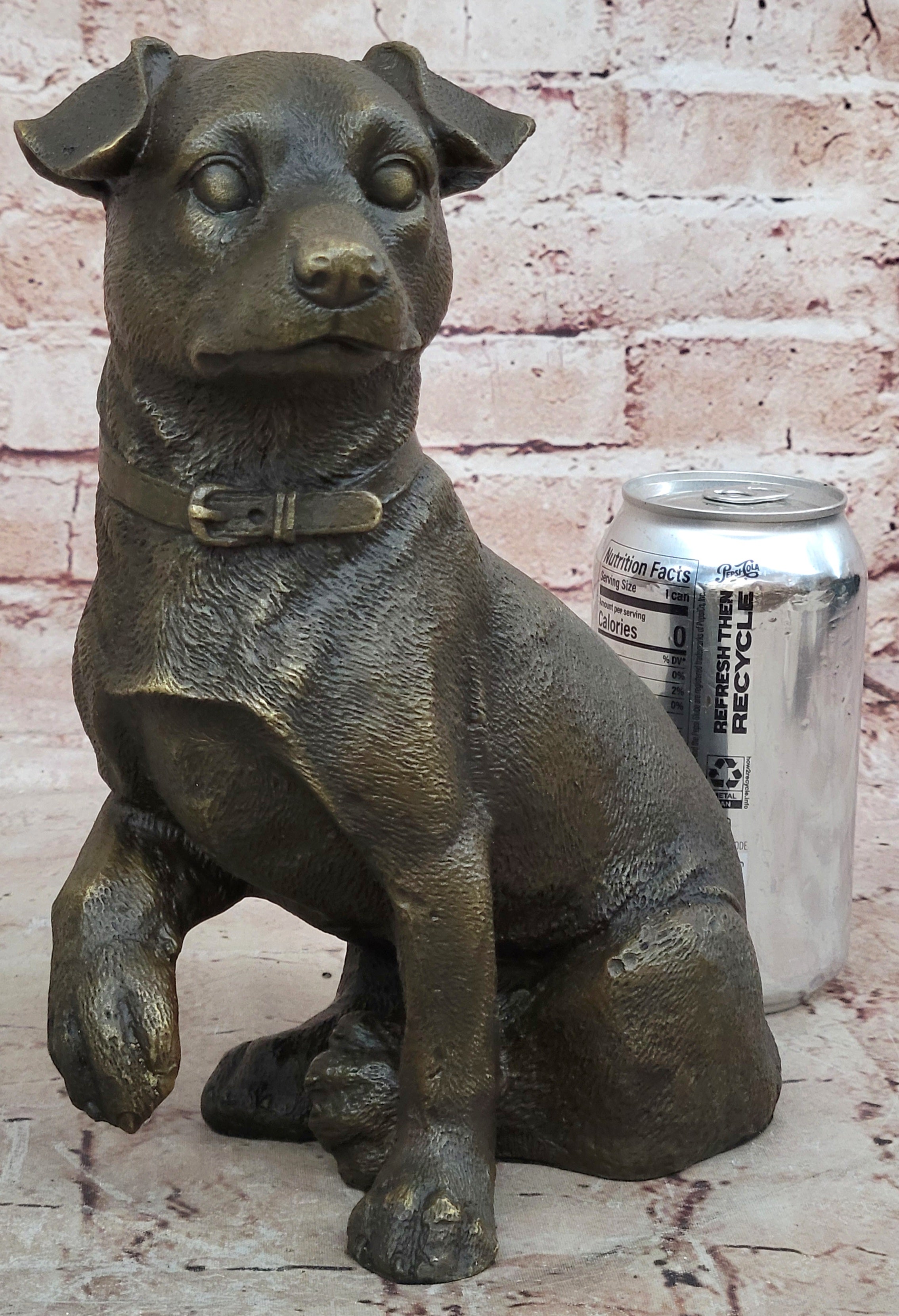 Adorable Labrador puppy Bronze Art Deco Sculpture Figurine Dog Statue Decor