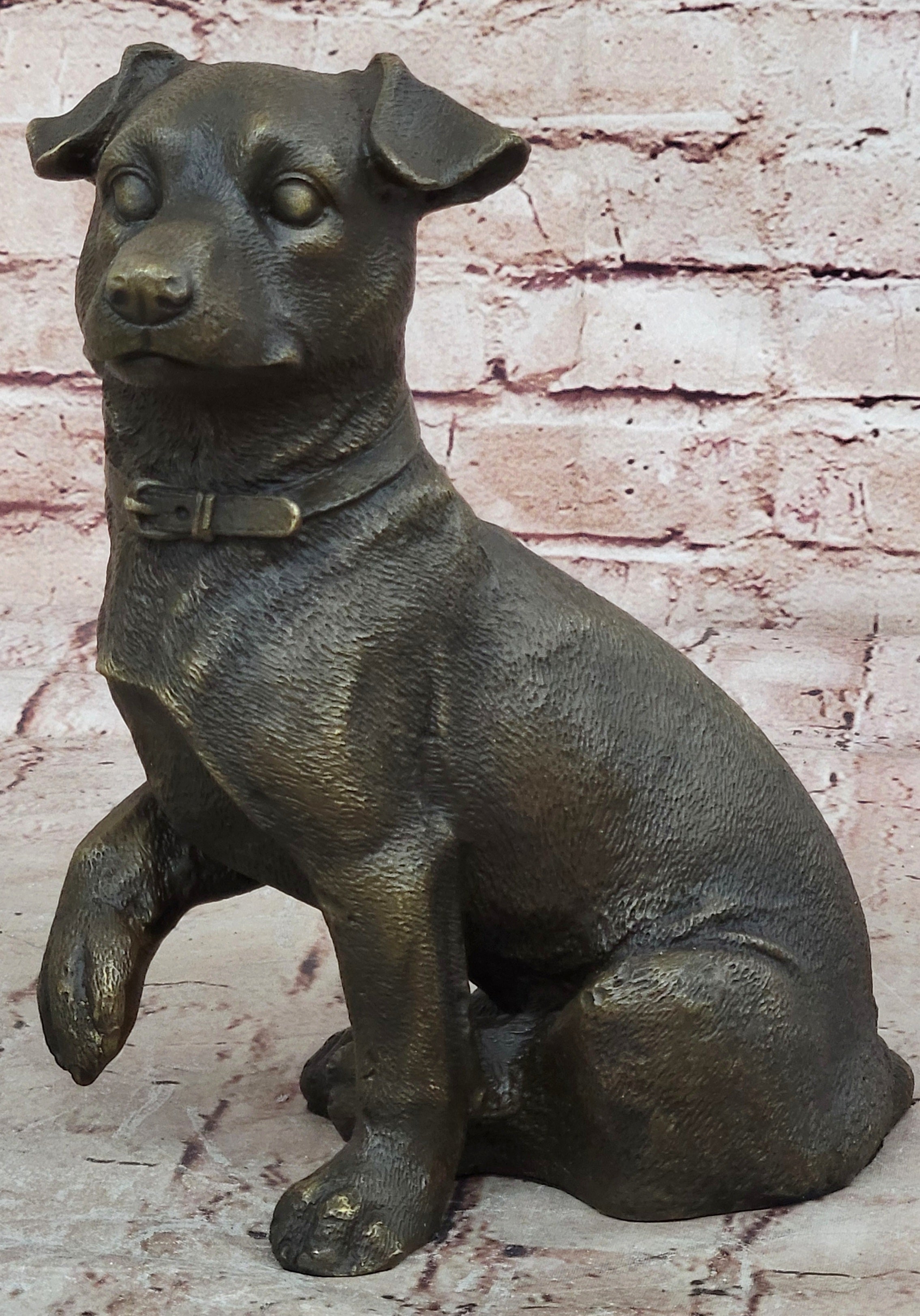 Adorable Labrador puppy Bronze Art Deco Sculpture Figurine Dog Statue Decor