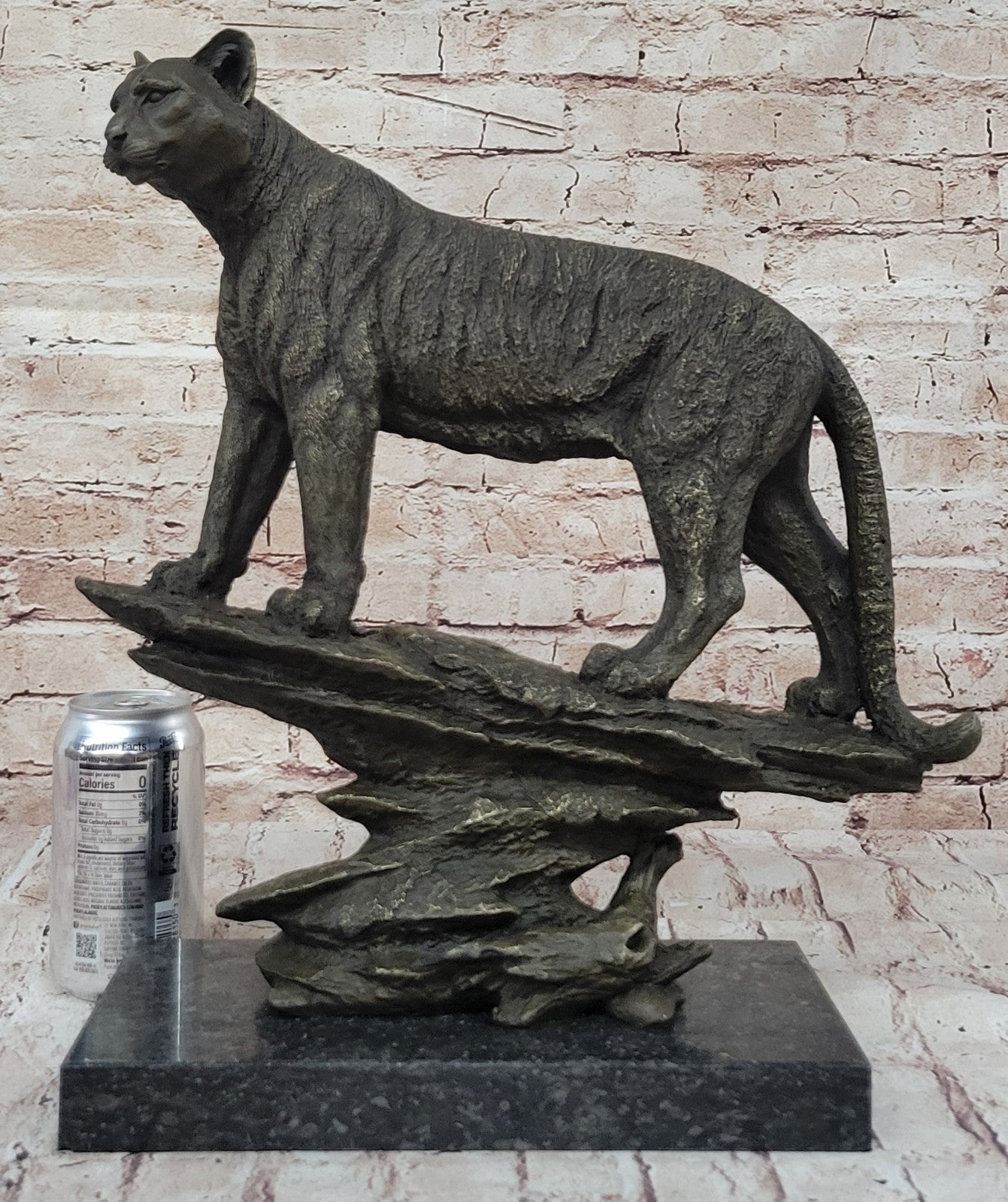 Jaguar Panther Leopard Cougar Big Cat Collector Artwork Bronze Statue Bugatti