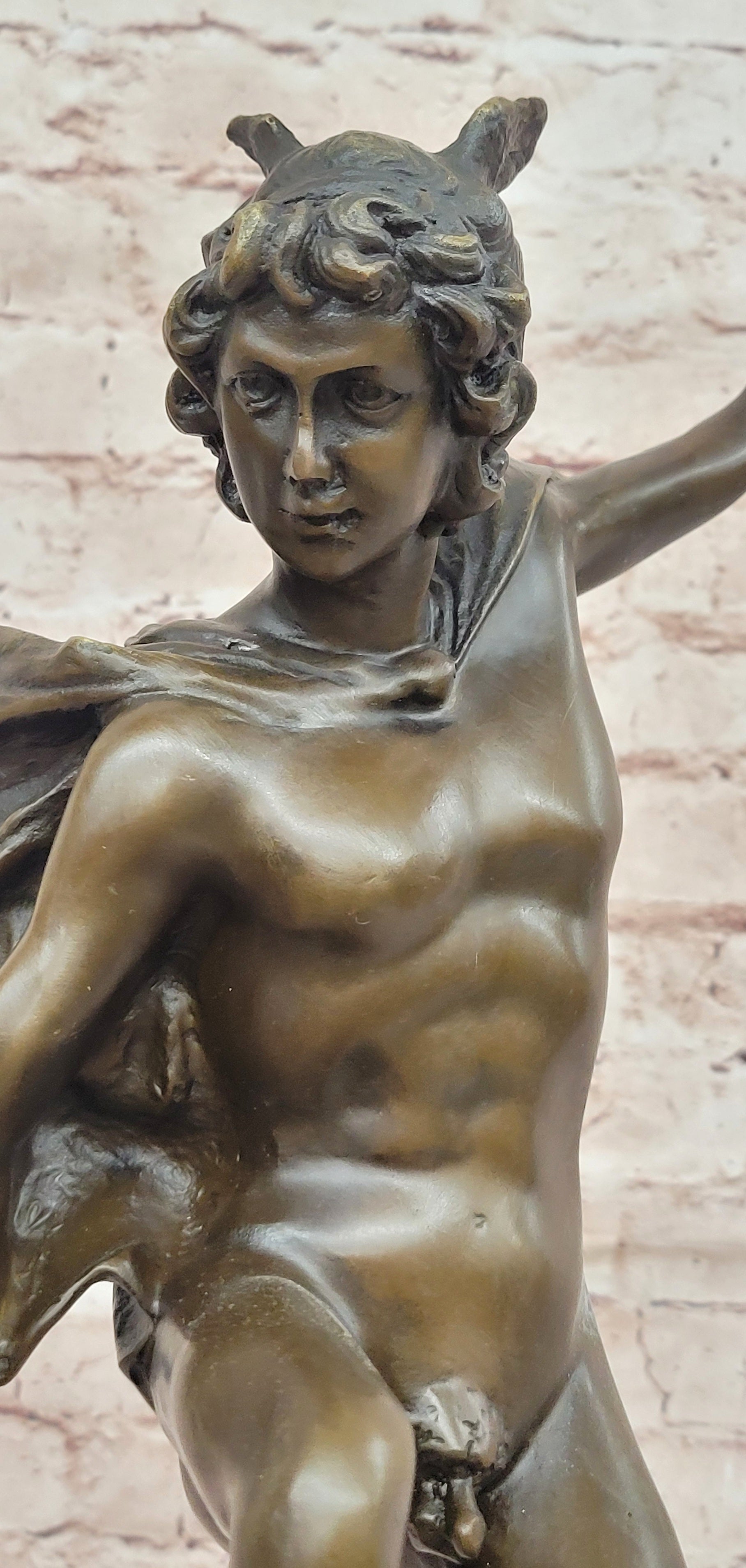 Statue Sculpture Mercury Art Deco Style Art Nouveau Style Bronze Signed Figurine