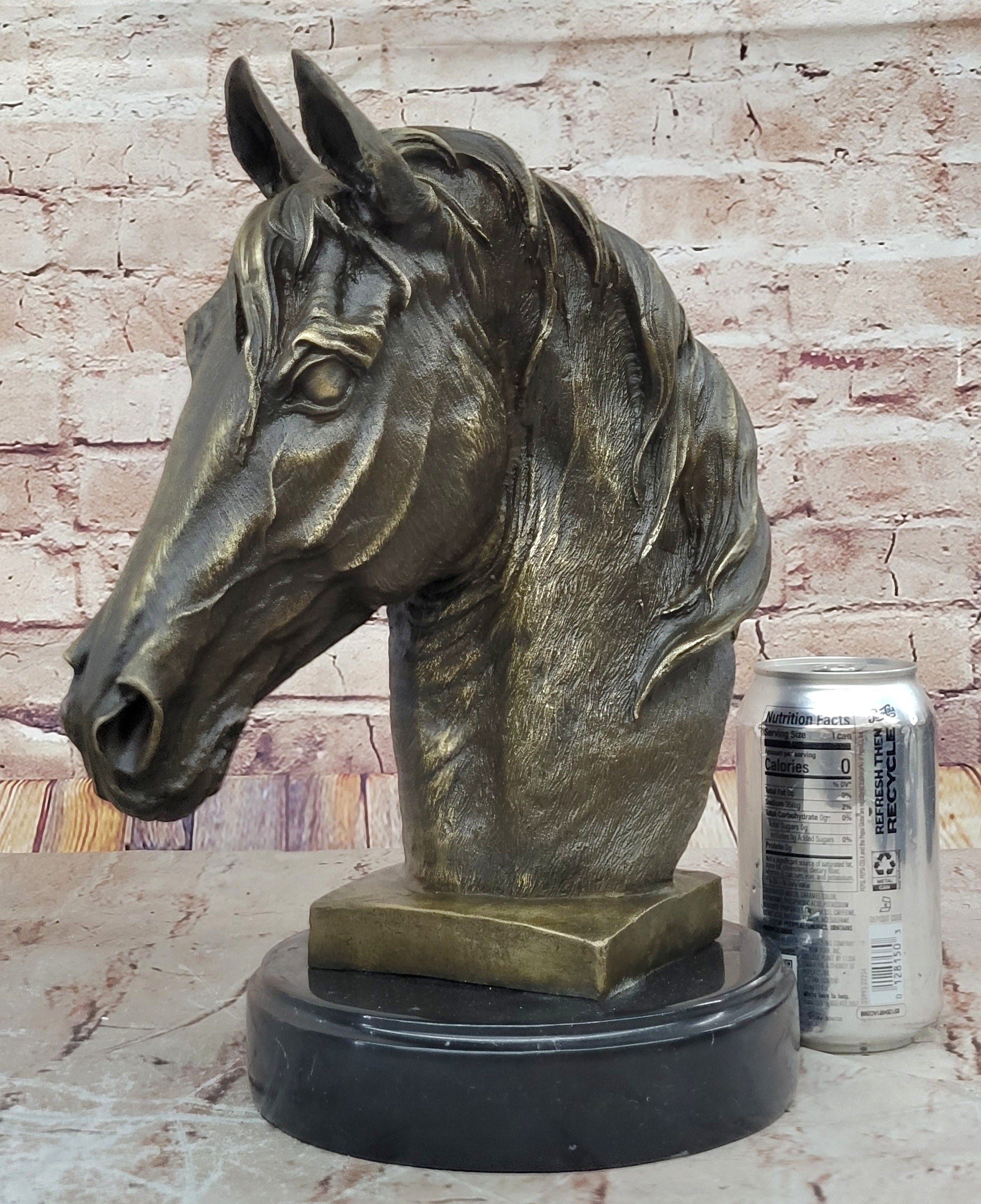 Handcrafted bronze sculpture SALE Head Horse Bust Unique Barye Signed Figurine