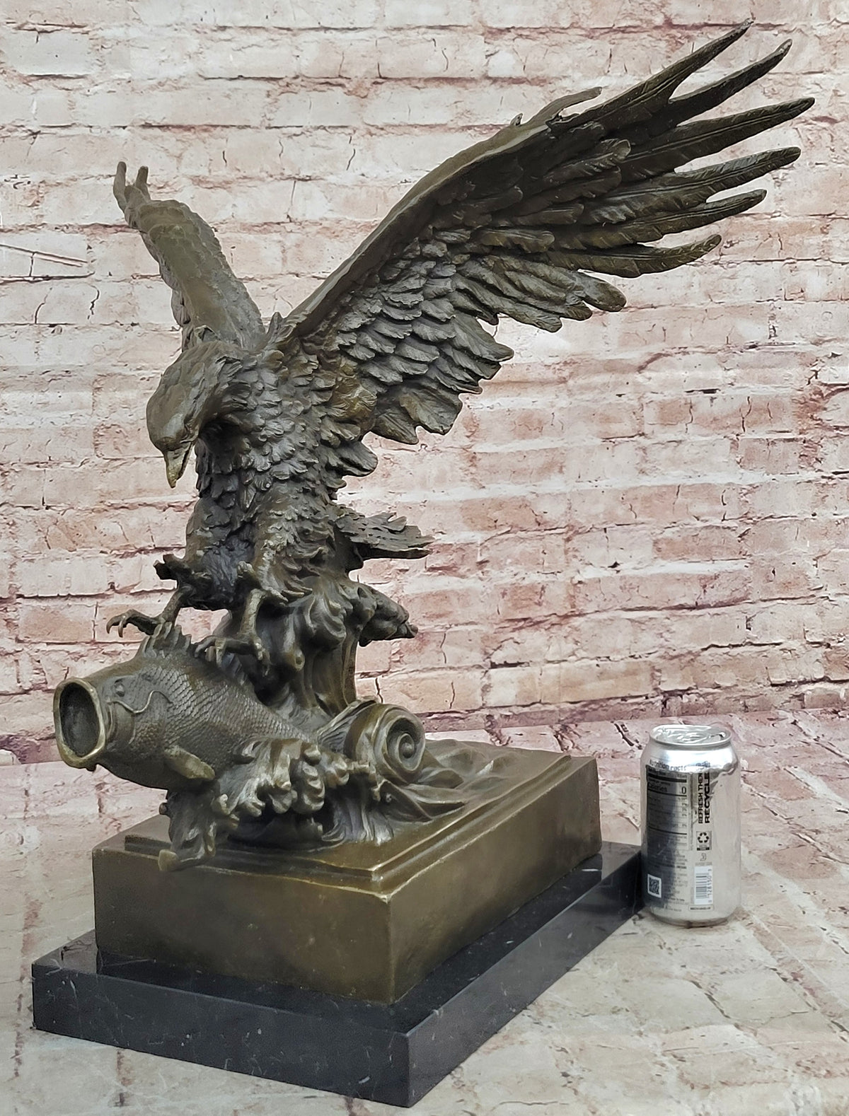 Incredible American Eagle Bronze Sculpture by Milo - Magnificent Wildlife Artwork with Stunning Detail
