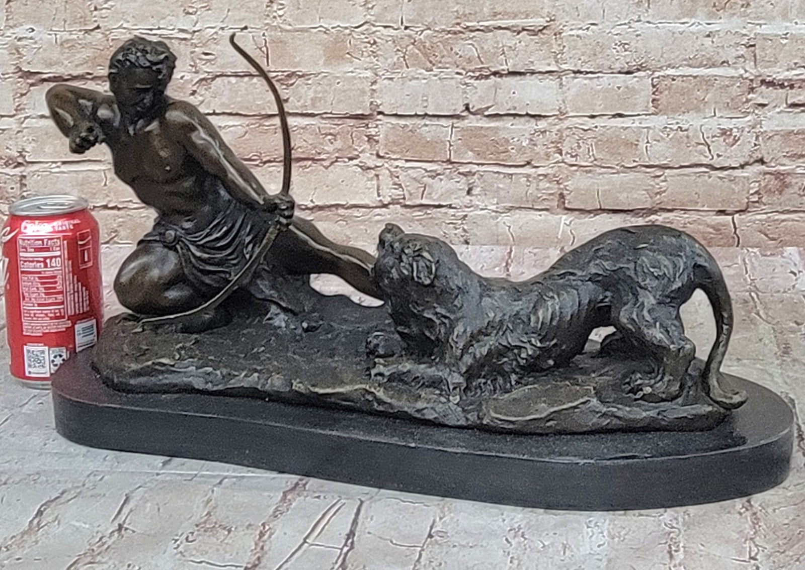Man Bow Hercules Archer Greek Myth Deco Gift Bronze Sculpture Statue Figurine T