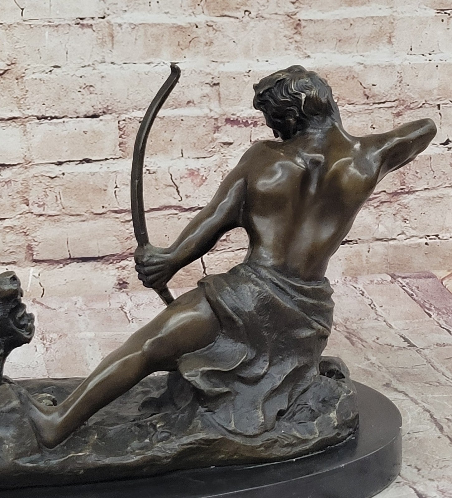 Man Bow Hercules Archer Greek Myth Deco Gift Bronze Sculpture Statue Figurine T