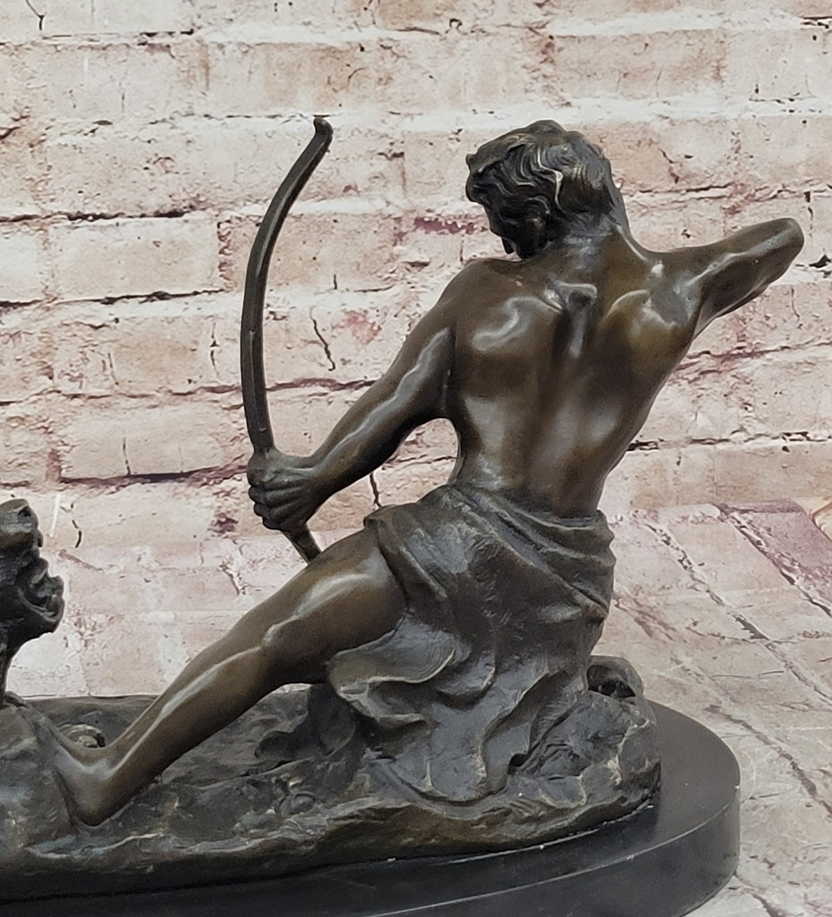 Man Bow Hercules Archer Greek Myth Deco Gift Bronze Sculpture Statue Figurine T
