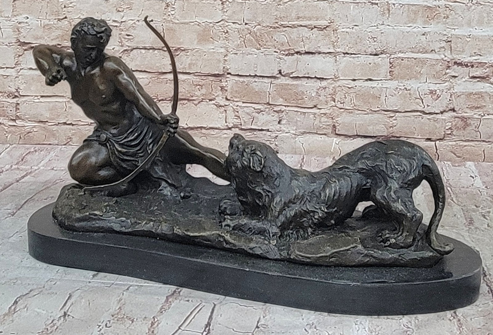 Man Bow Hercules Archer Greek Myth Deco Gift Bronze Sculpture Statue Figurine T