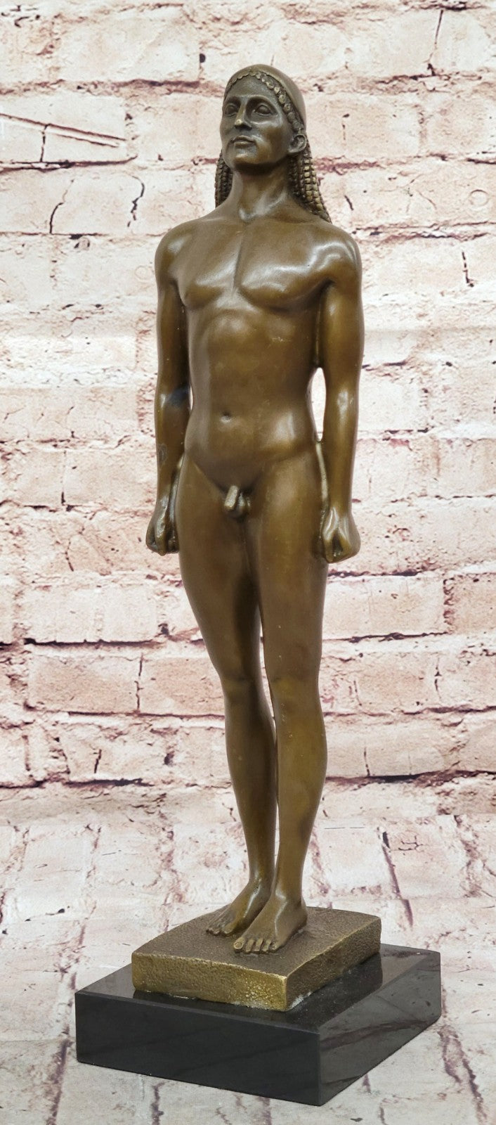 Hot Cast Bronze Sculpture of a Kouros Male Prince Art Statue Figurine Lost Wax Method
