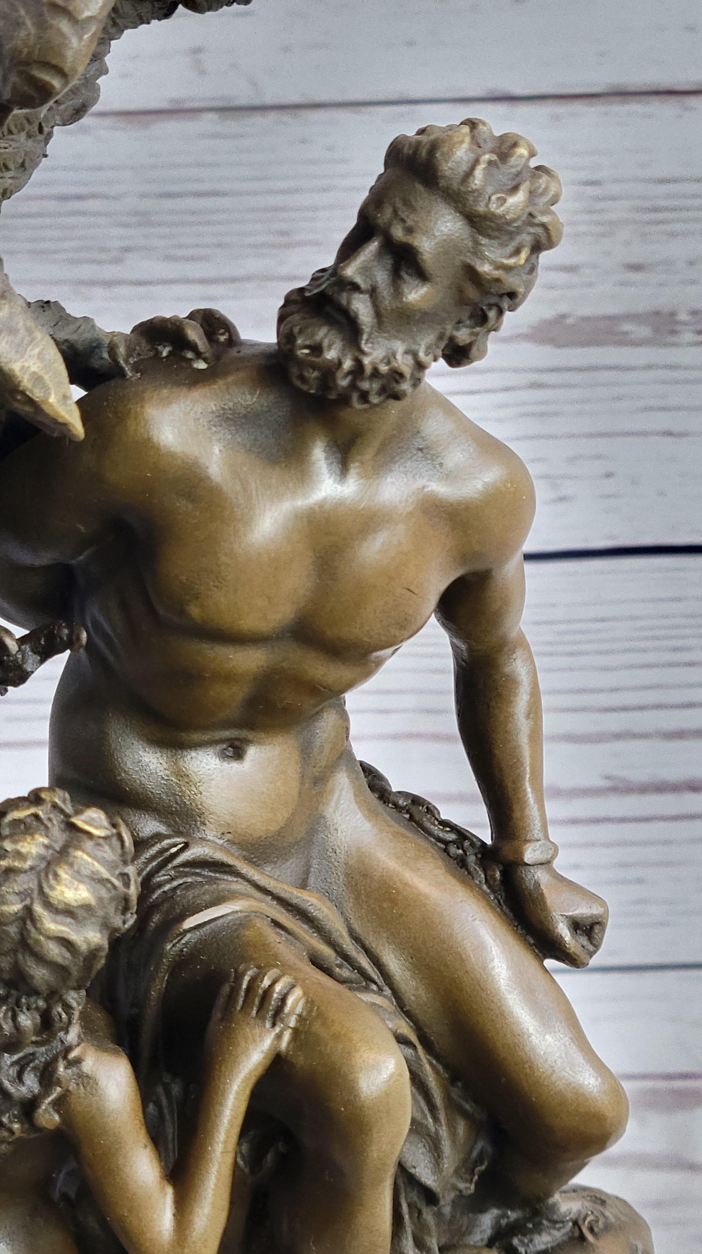 Art Deco Zeus and Eagle Bronze Sculpture Hot Cast Marble Base Figurine Figure
