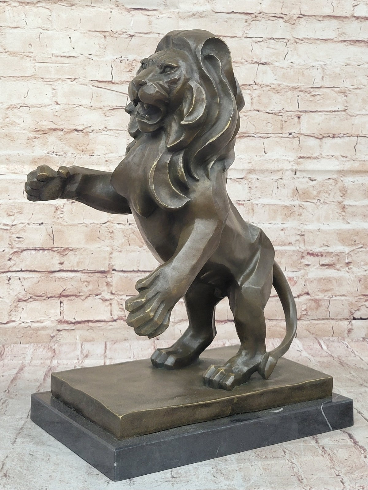 Henry More Real Bronze Lion Collector Edition Collectible Sculpture Figurine