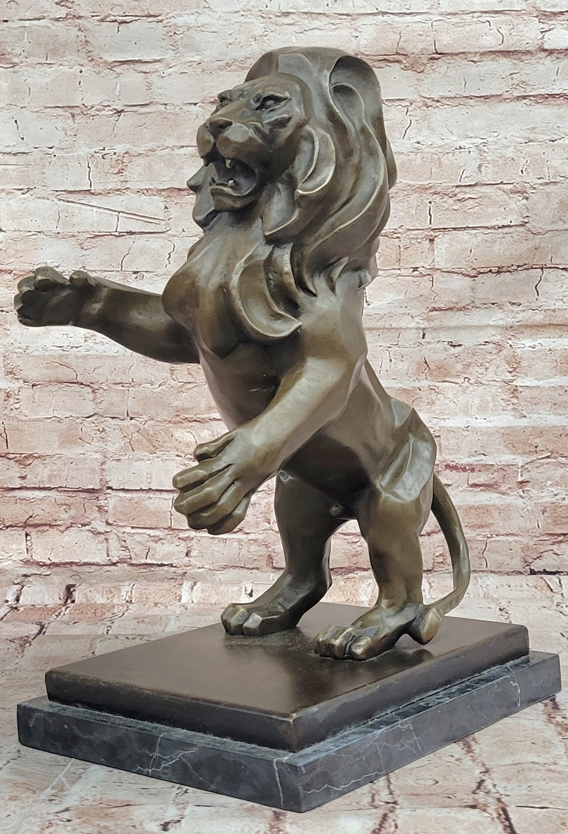 Henry More Real Bronze Lion Collector Edition Collectible Sculpture Figurine