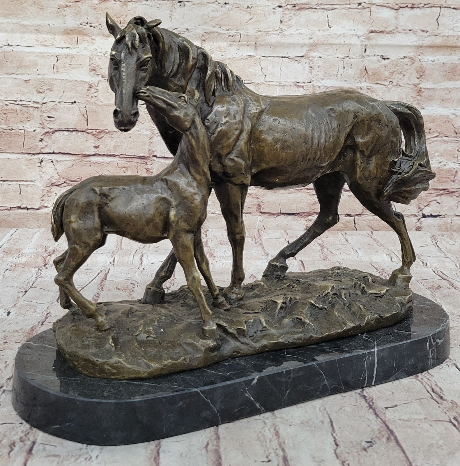 Bronze Marble Western Statue Horse Farm Sculpture LARGE Handcrafted Masterpiece