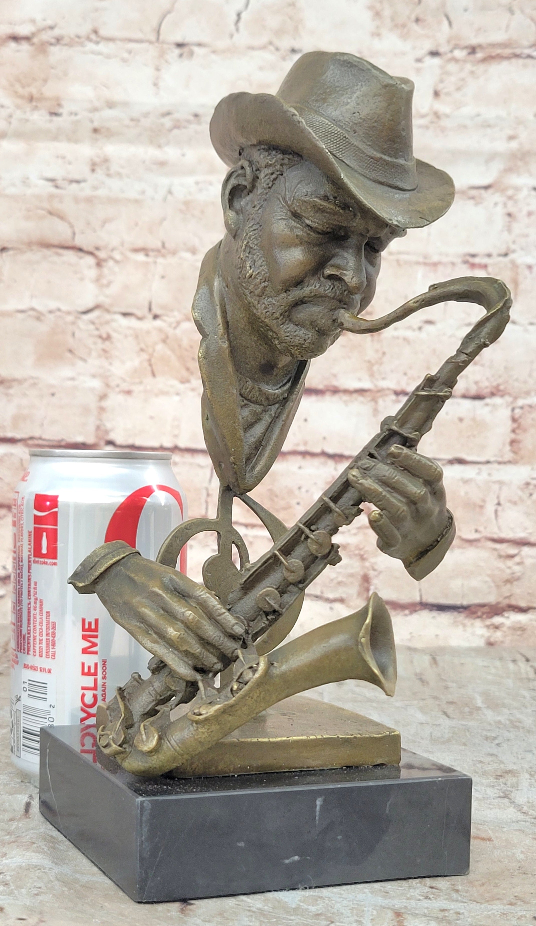 Bronze-metal-sculpture-Musician-Saxophone-Player-Hand-Made-by-Lost-Wax-Method