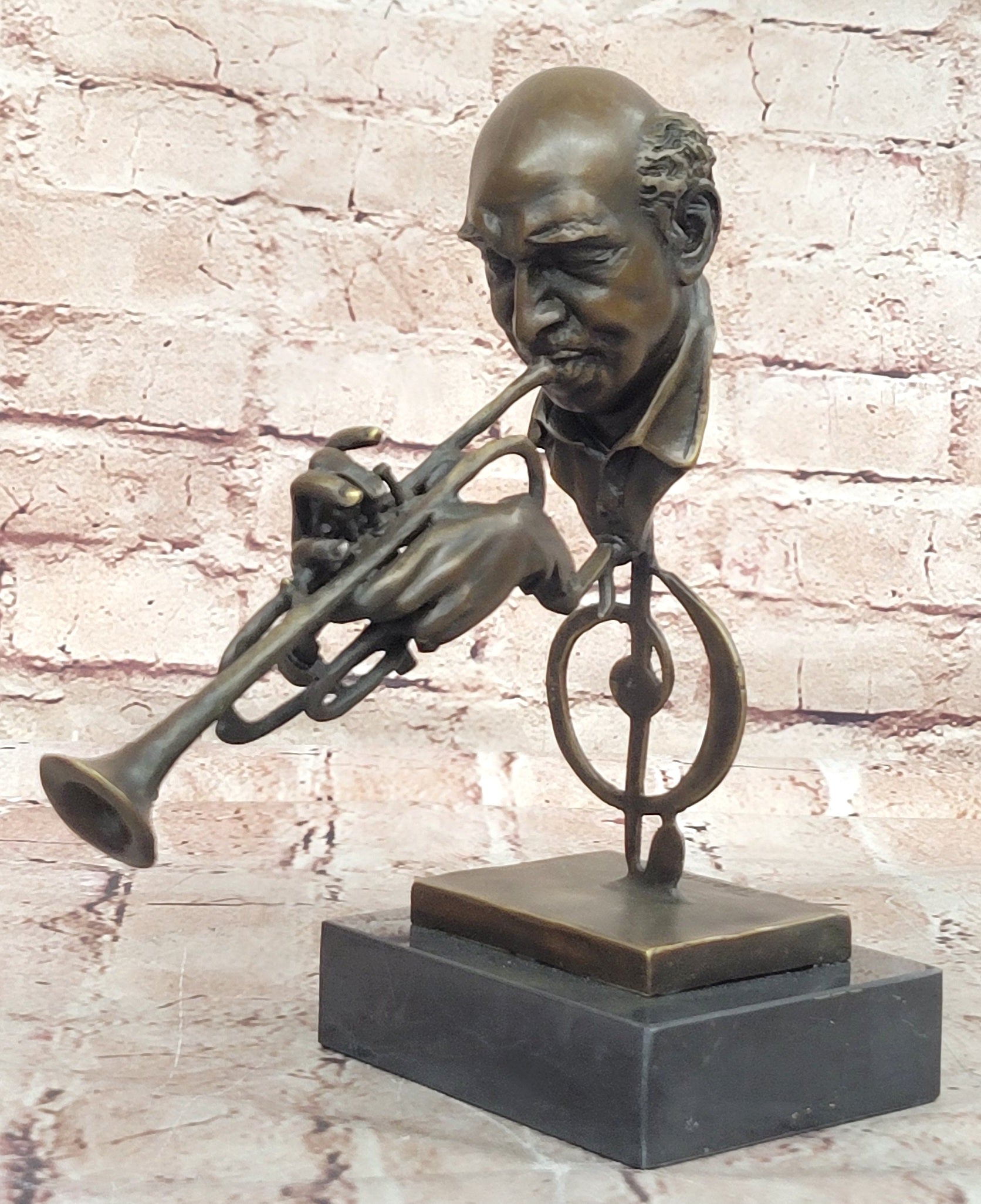 Supreme-African American Musician Hot Cast Music Art Deco Bronze Sculpture Figure
