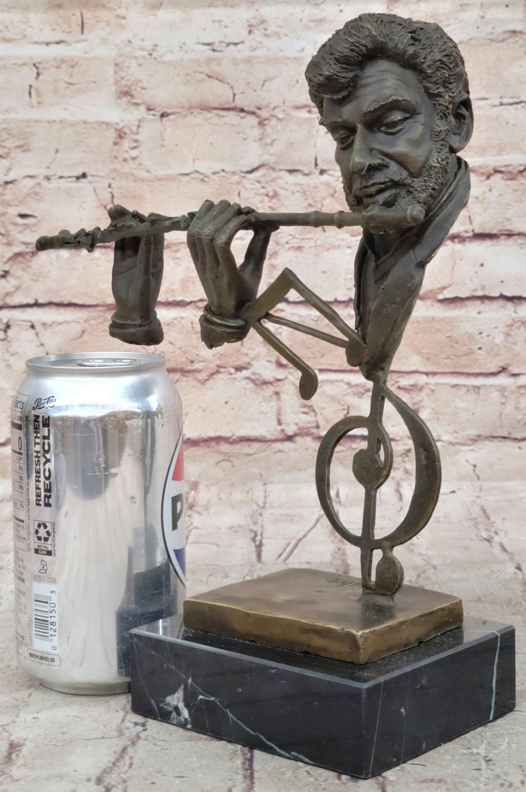 BRONZE MALE BAND MUSICIANS SAX GUITAR VIOLIN FLUTE CONDUCTOR VINTAGE ARTWORK