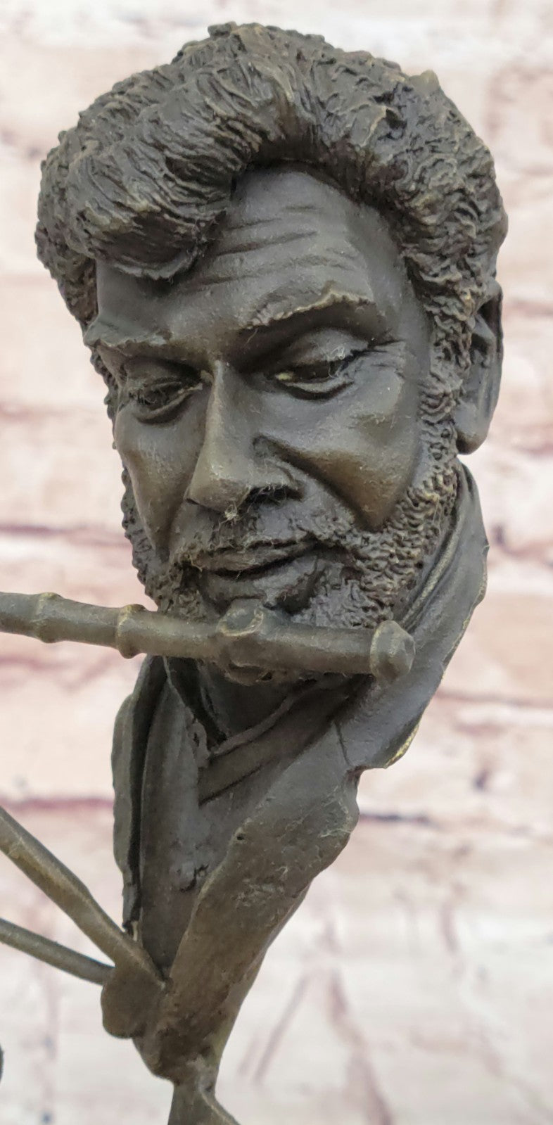 BRONZE MALE BAND MUSICIANS SAX GUITAR VIOLIN FLUTE CONDUCTOR VINTAGE ARTWORK