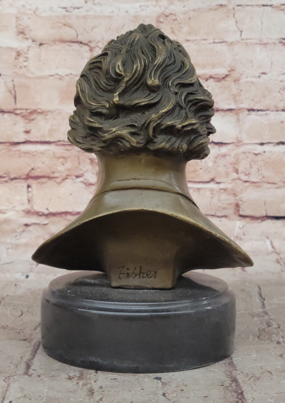 BEETHOVEN Genuine Bronze Cast Stone ATTILA`s Original Artwork Bust Sculpture