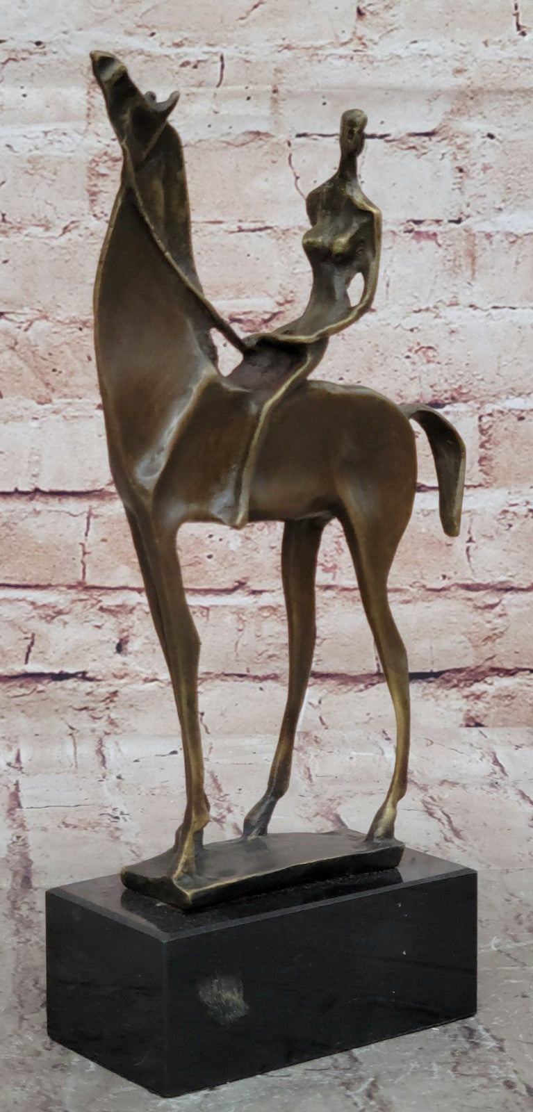 Abstract Animal Bronze Sculpture "Horse" Homage to Salvador Dali signed Figurine
