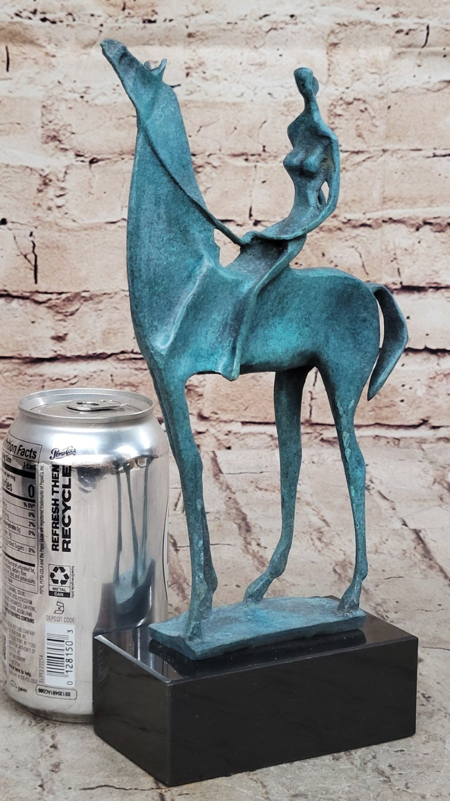 Modern Art Bronze Sculpture Woman on Horse by Salvador Dali